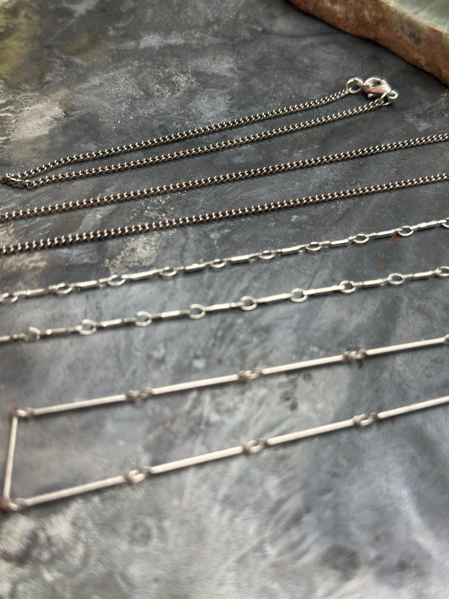 4 Pcs Layered Necklace Bracelet Kit Silver Chain Stack - Vintaj Design - 2/19/25 - Vintaj Live Shop