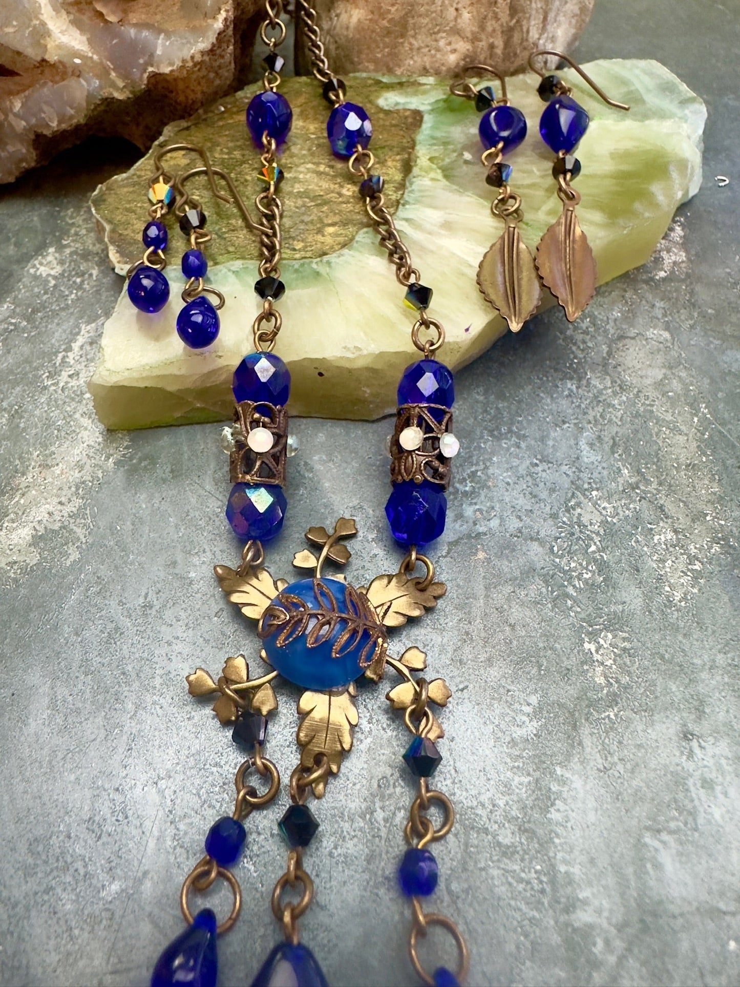 Sapphire Abyss Necklace, 2 pair Earrings Kit - Vintaj Design - 2/12/25 - Vintaj Live Shop