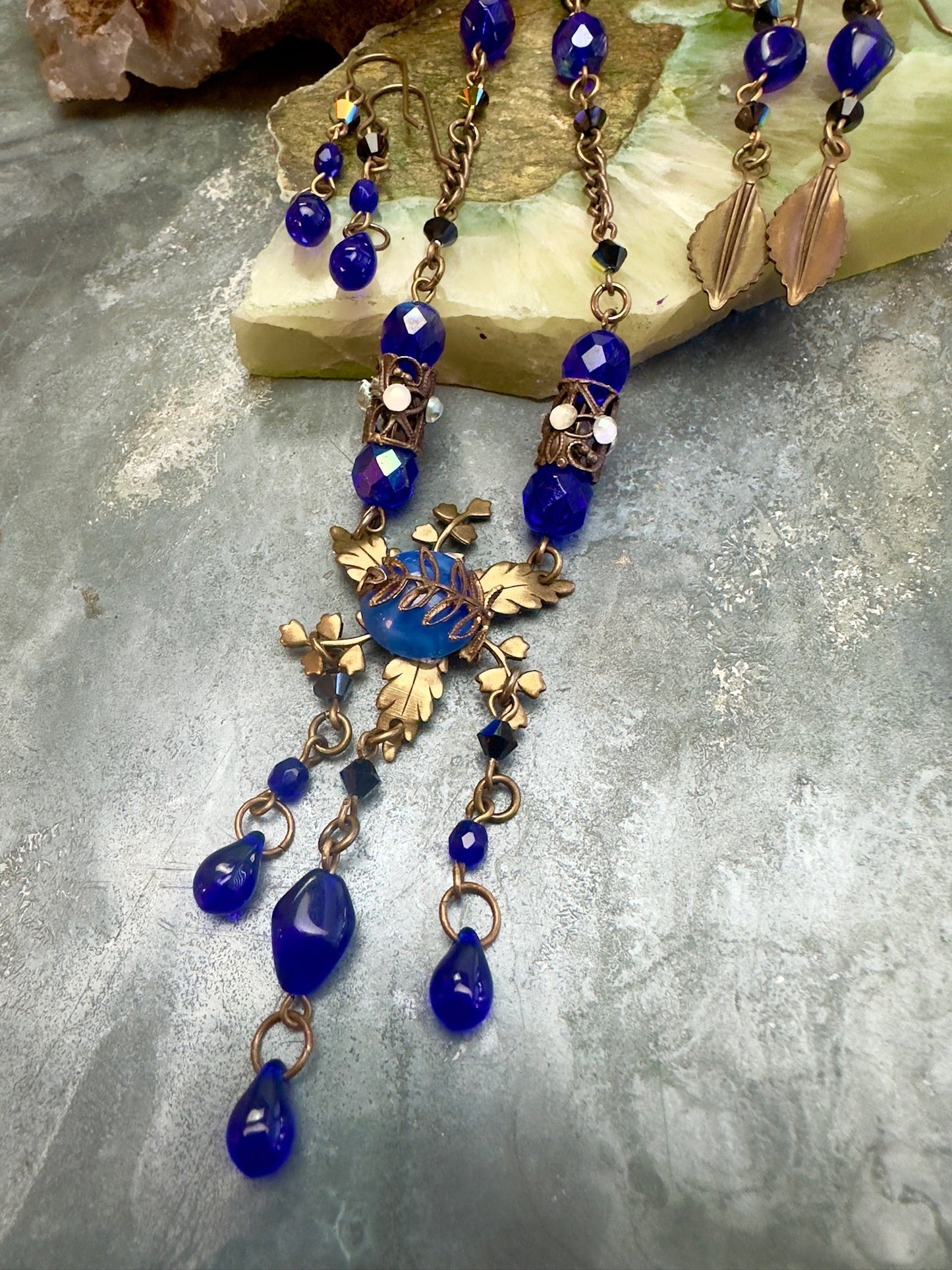 Sapphire Abyss Necklace, 2 pair Earrings Kit - Vintaj Design - 2/12/25 - Vintaj Live Shop