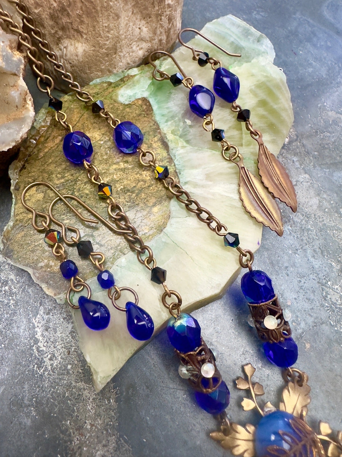 Sapphire Abyss Necklace, 2 pair Earrings Kit - Vintaj Design - 2/12/25 - Vintaj Live Shop