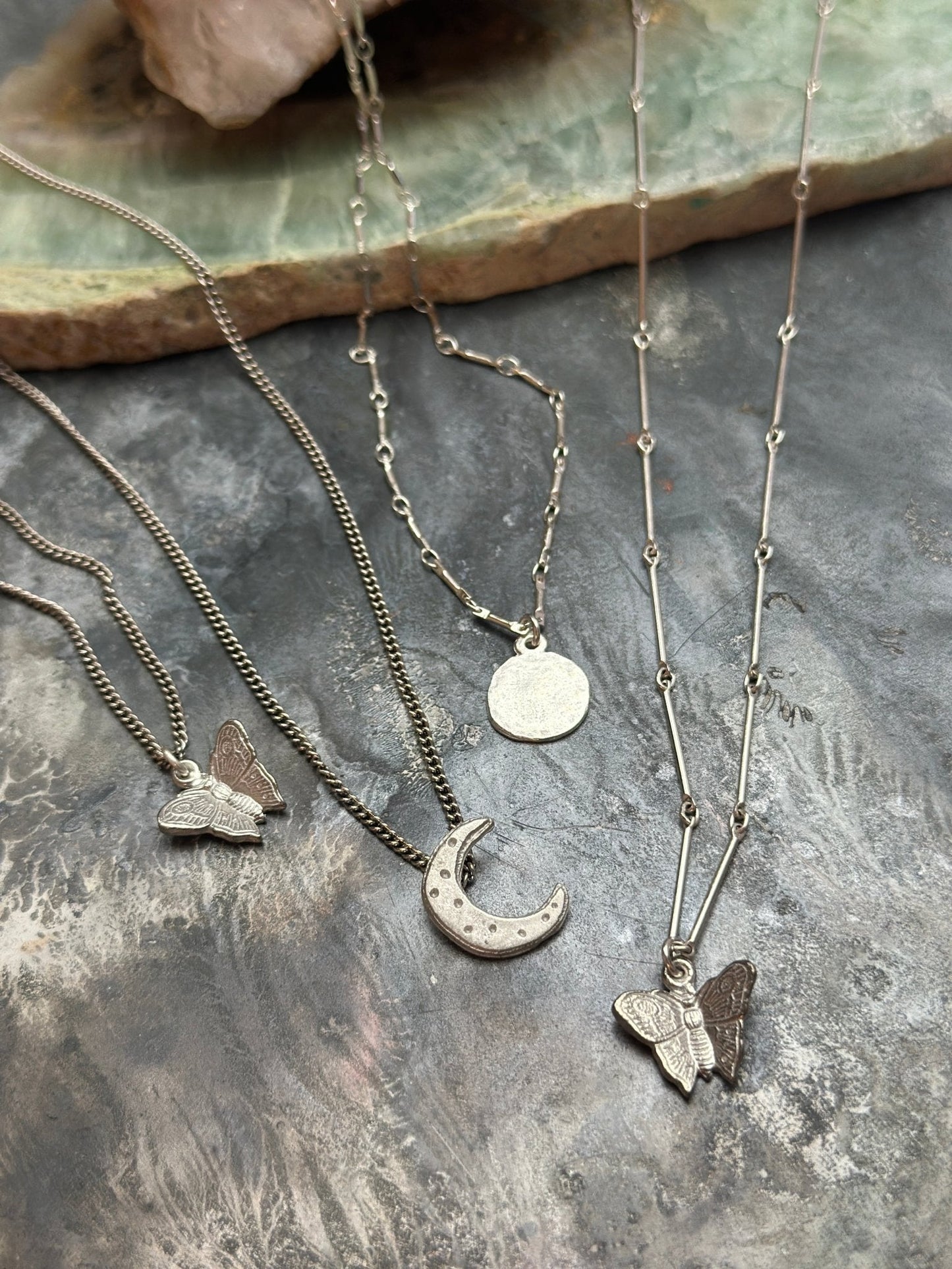 4 Pcs Layered Necklace Bracelet Kit Silver Chain Stack - Vintaj Design - 2/19/25 - Vintaj Live Shop