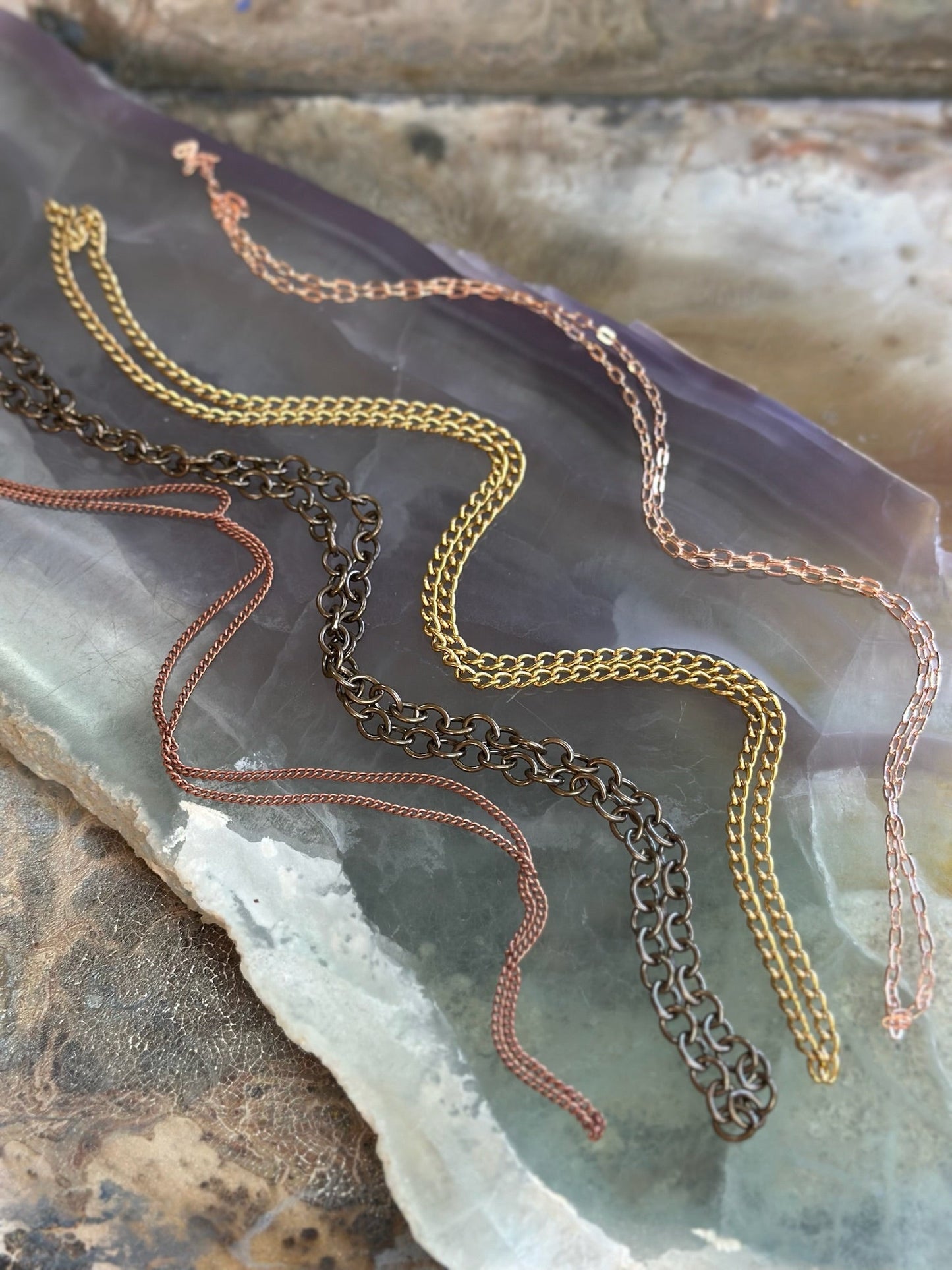 8ft Warm Metals Chain Variety Pack - Vintaj Design - 3/26/2025 - Vintaj Live Shop ID
