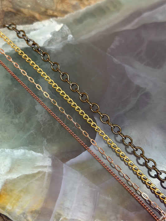 8ft Warm Metals Chain Variety Pack - Vintaj Design - 3/26/2025 - Vintaj Live Shop ID