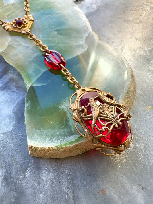 Lovebird’s Garden - Vintage Focal Necklace Kit - Vintaj Idaho Design - 10/1/2025