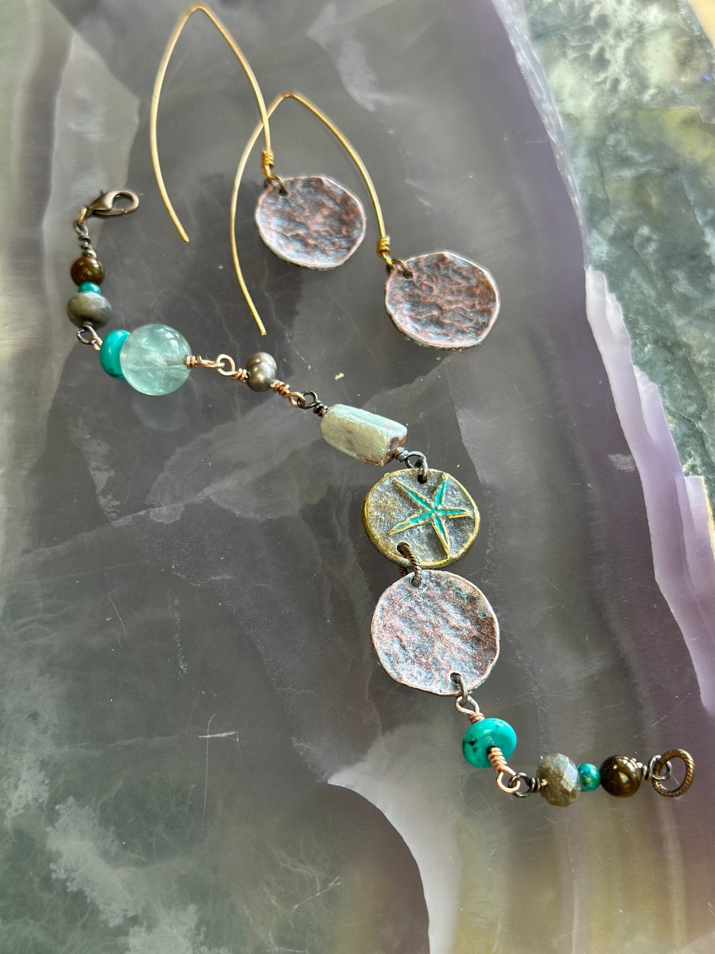 Tide Pool Bracelet Earrings Kit - Vintaj Design - 4/2/2025 - Vintaj Live Shop