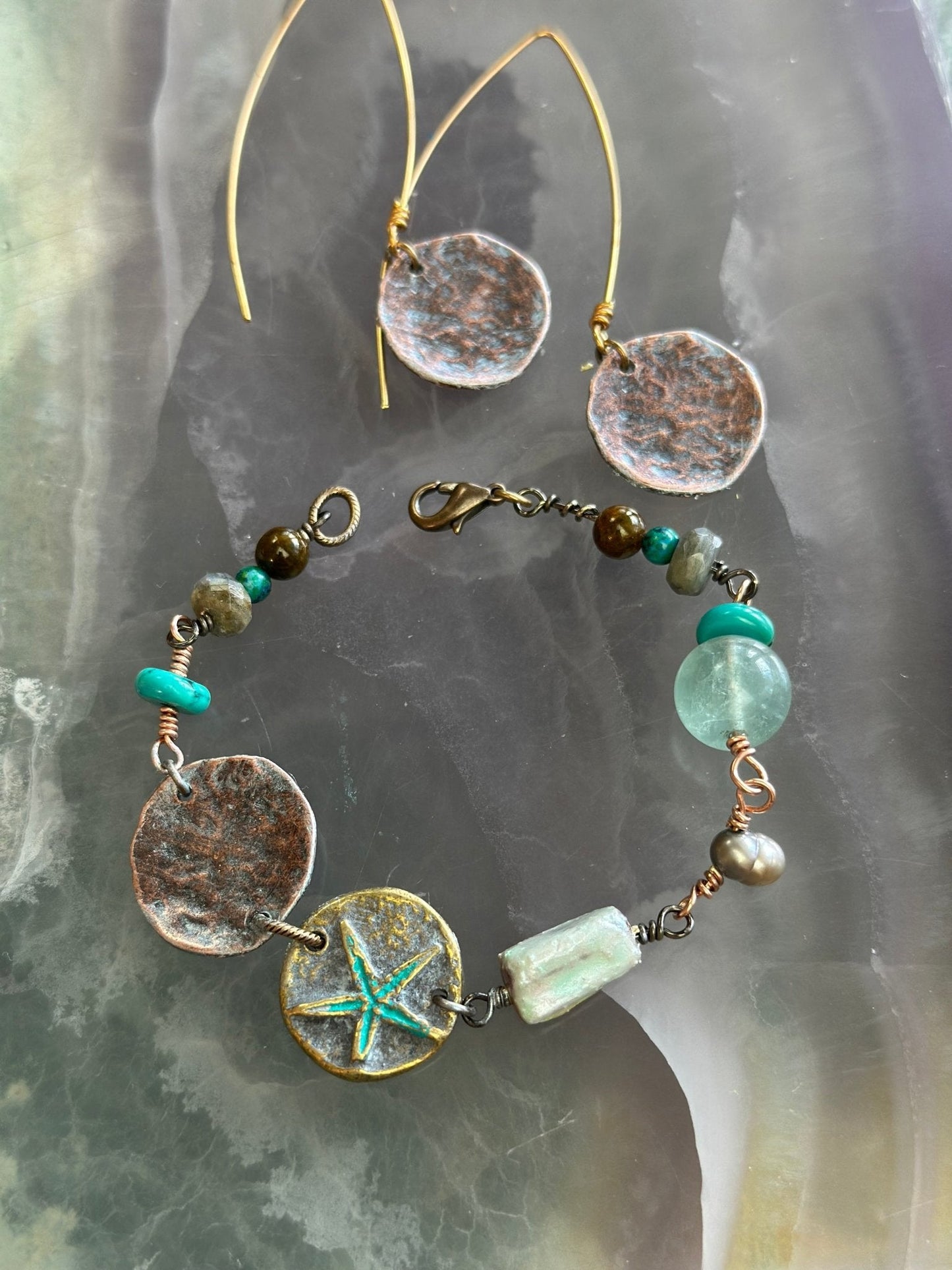 Tide Pool Bracelet Earrings Kit - Vintaj Design - 4/2/2025 - Vintaj Live Shop