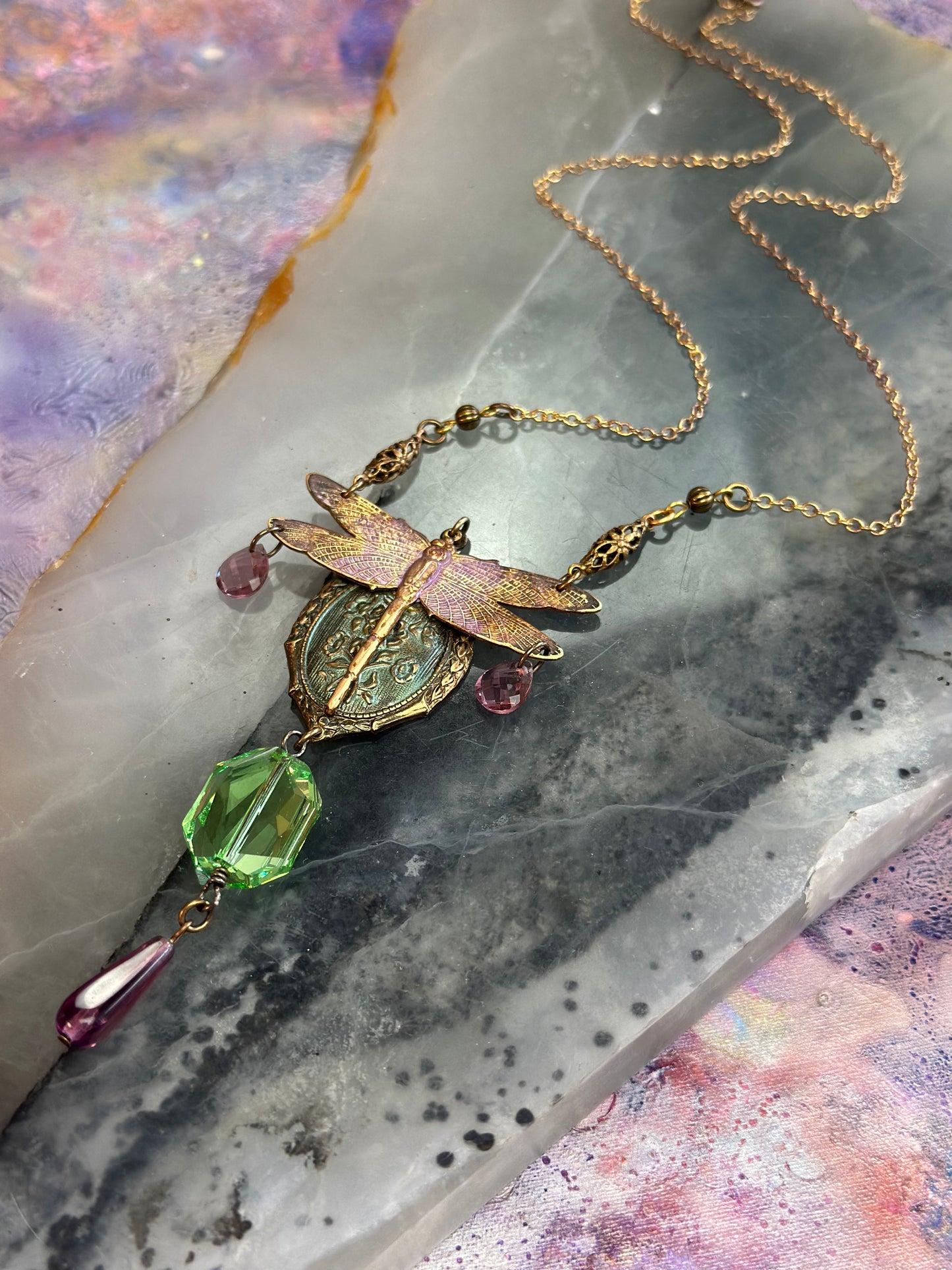 Dragonfly Romance Necklace Kit - Vintaj Design - 4/9/2025