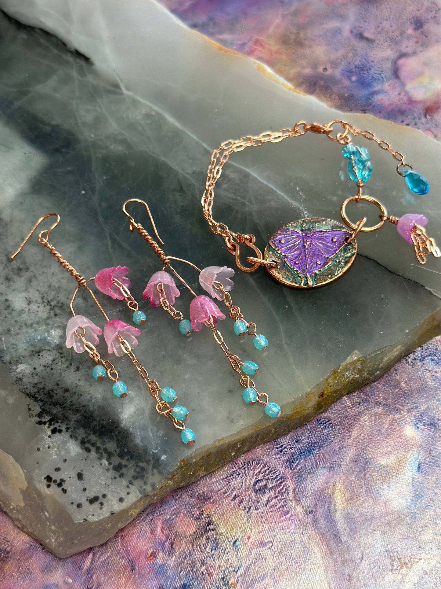 Moon Meadow Moth Bracelet Earrings Kit - Vintaj Design - 4/9/2025