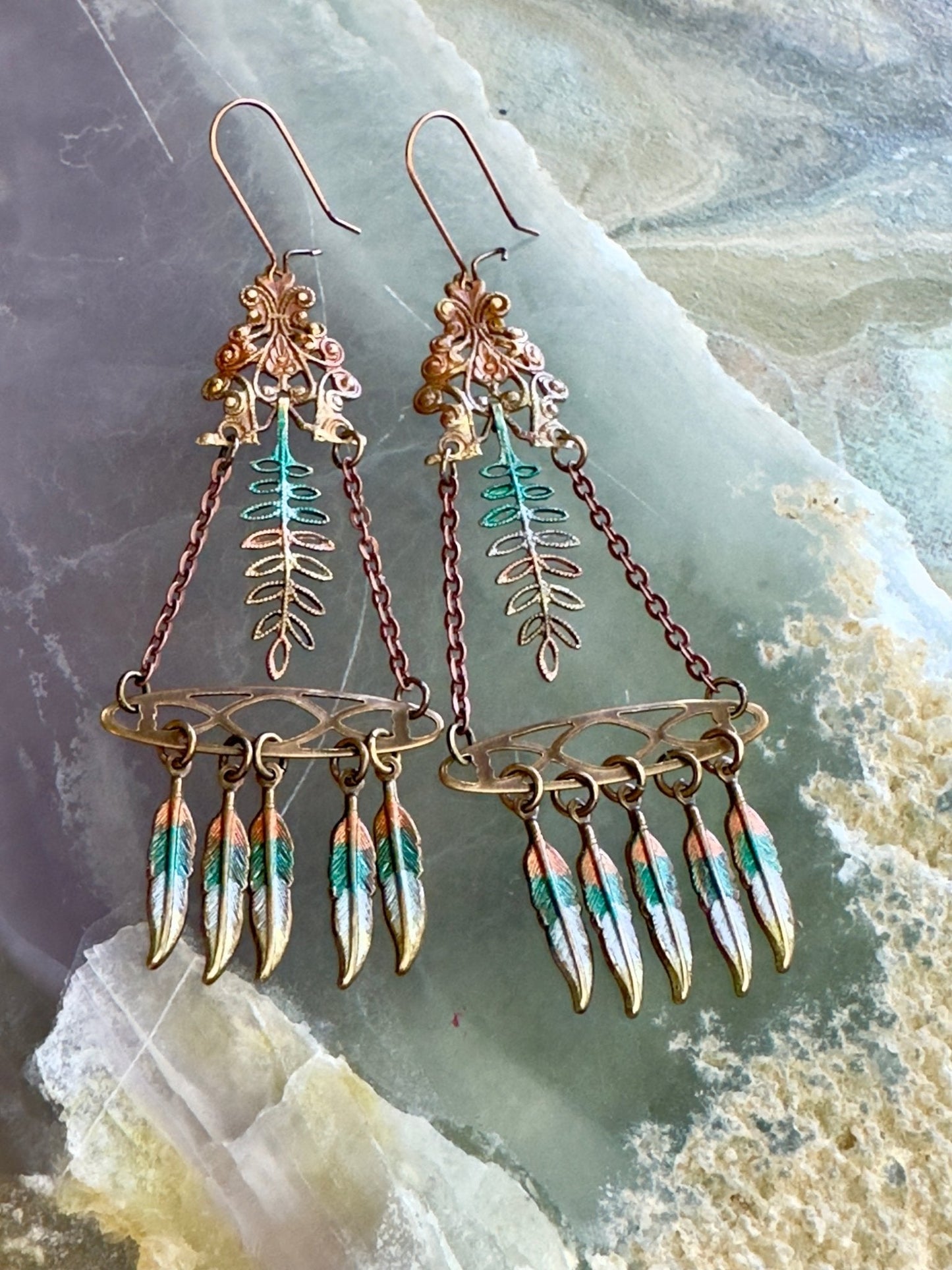 Fern Sprite - Feather Fringe Earring Kit - Vintaj Design - 4/23/2025 - Vintaj Live Shop