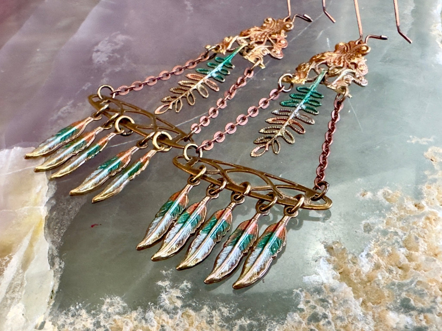 Fern Sprite - Feather Fringe Earring Kit - Vintaj Design - 4/23/2025 - Vintaj Live Shop