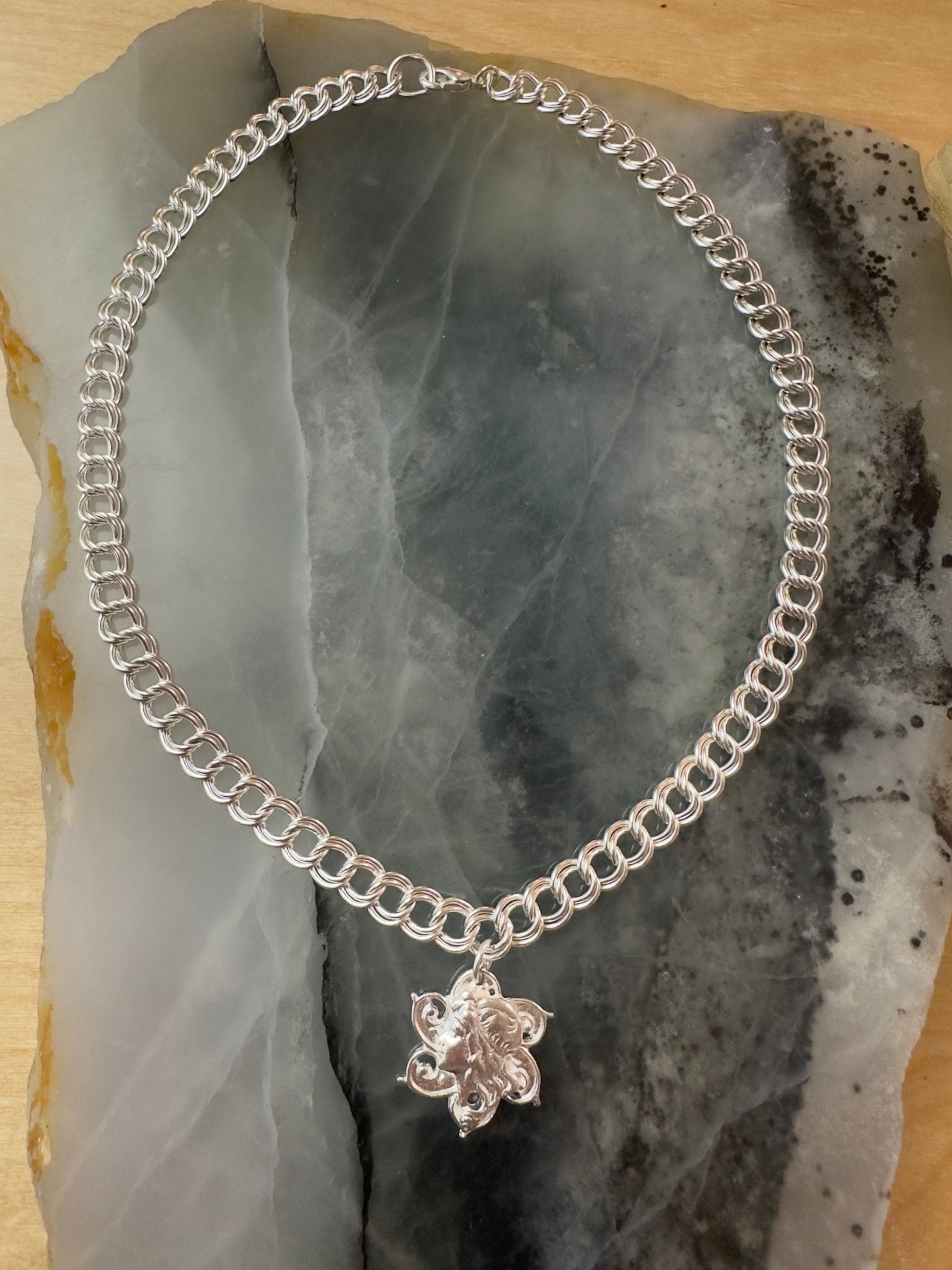 Flower Goddess Sterling Silver Plated 18" Finished Necklace - 4/24 - Vintaj Live Shop