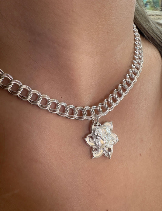Flower Goddess Sterling Silver Plated 18" Finished Necklace - 4/24 - Vintaj Live Shop