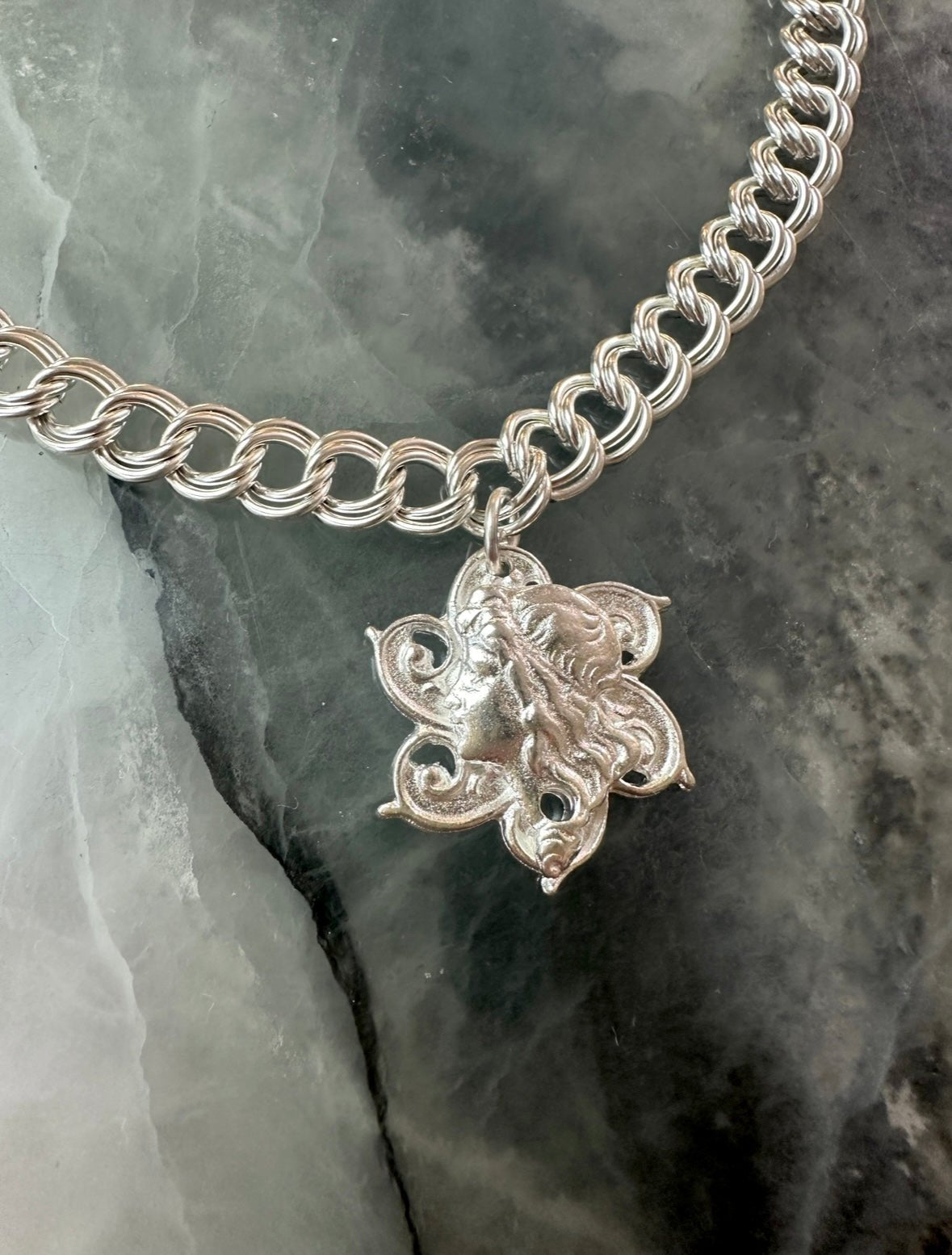 Flower Goddess Sterling Silver Plated 18" Finished Necklace - 4/24 - Vintaj Live Shop
