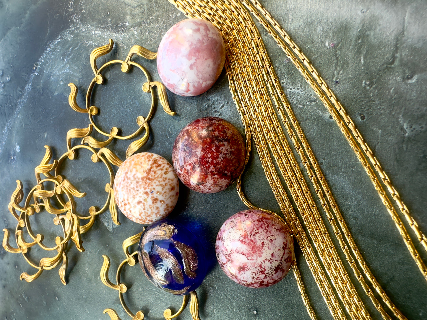 Venetian Sun - 5 Vintage Necklaces Kit - Vintaj Idaho Design - 10/24/2025