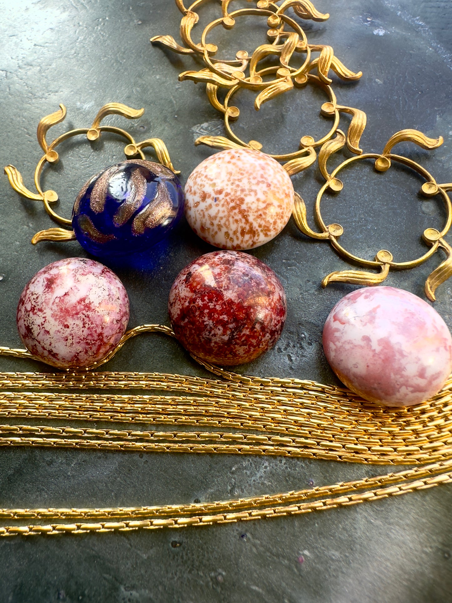 Venetian Sun - 5 Vintage Necklaces Kit - Vintaj Idaho Design - 10/24/2025