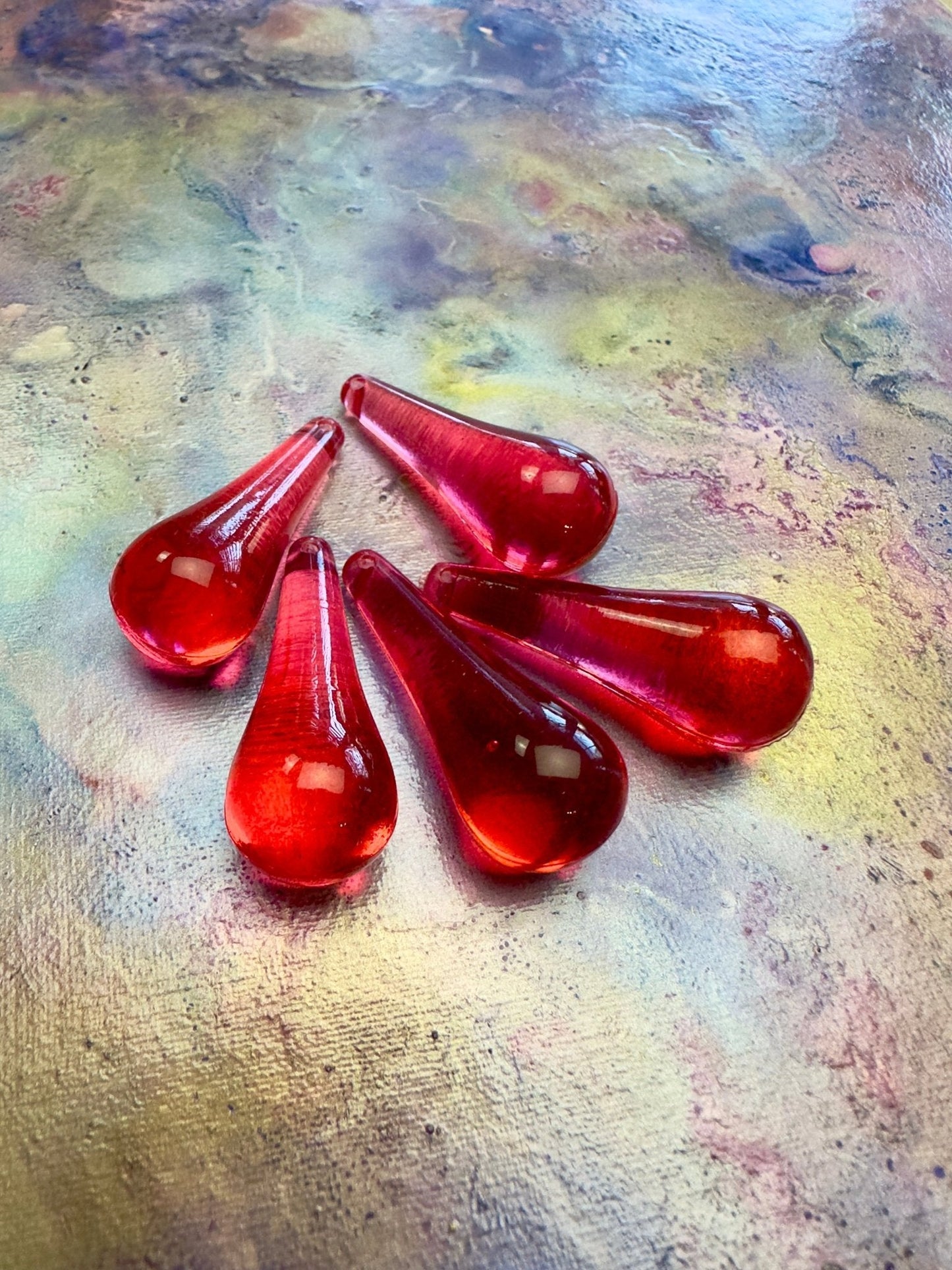5 pcs, 35mm Coral Lucite Drop - BULK UP - Vintaj Design - 1/22/25 - Vintaj Live Shop