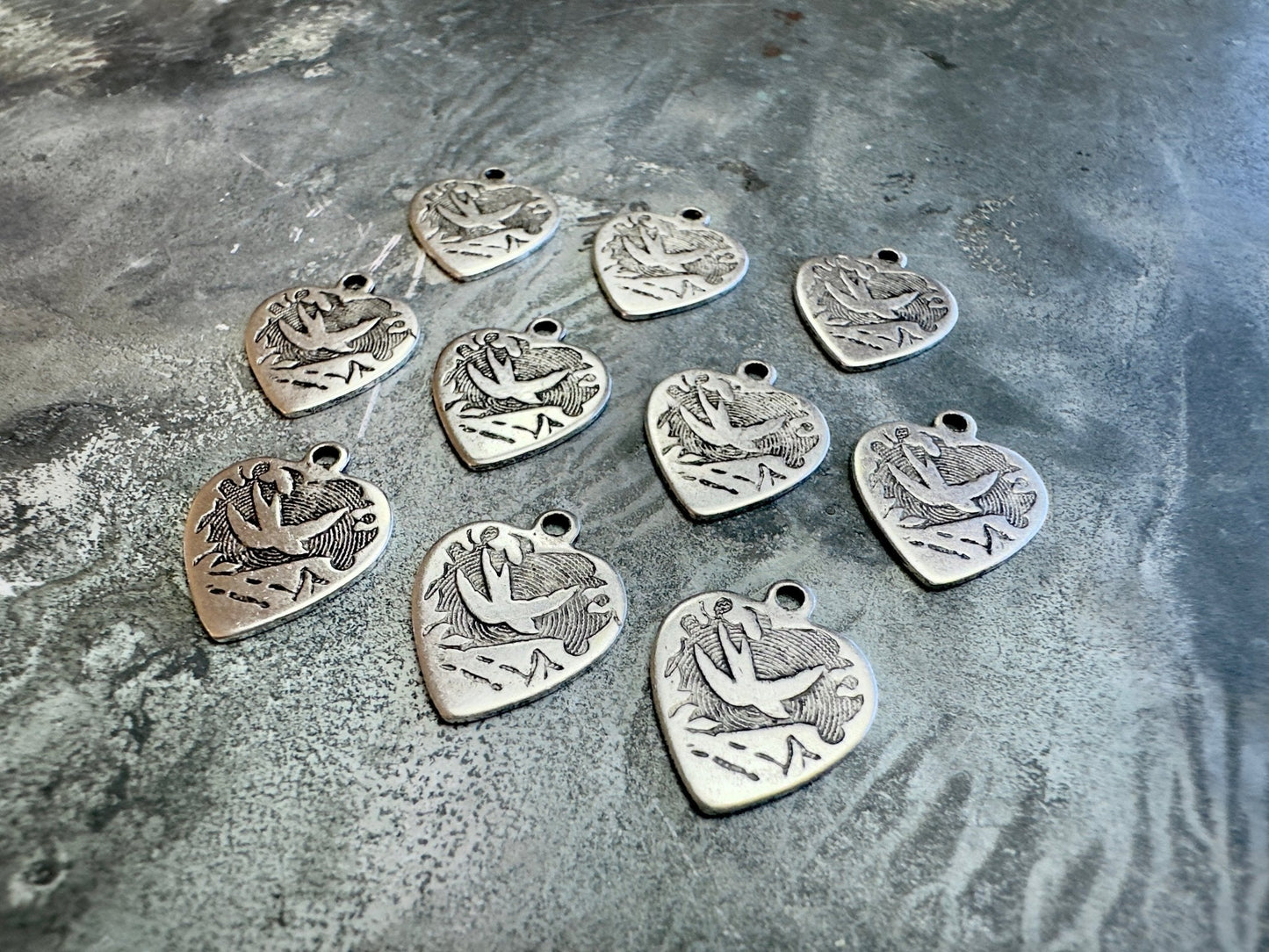 10 pcs Sparrow Heart - BULK UP - Vintaj Design - 1/22/25 - Vintaj Live Shop