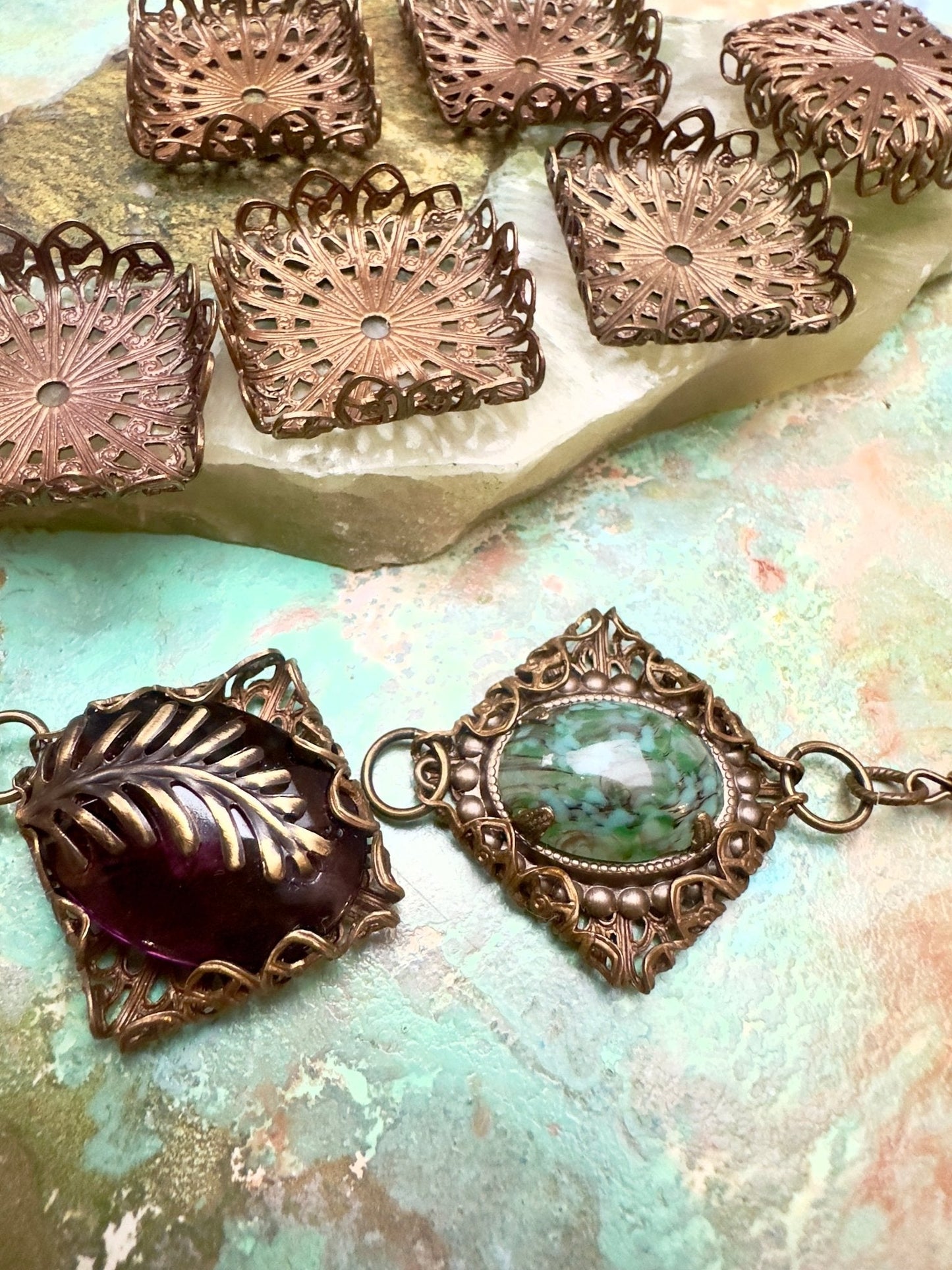 24 Pc Fern Openwork Pendant BULK UP - Vintaj Design - 2/5/25 - Vintaj Live Shop