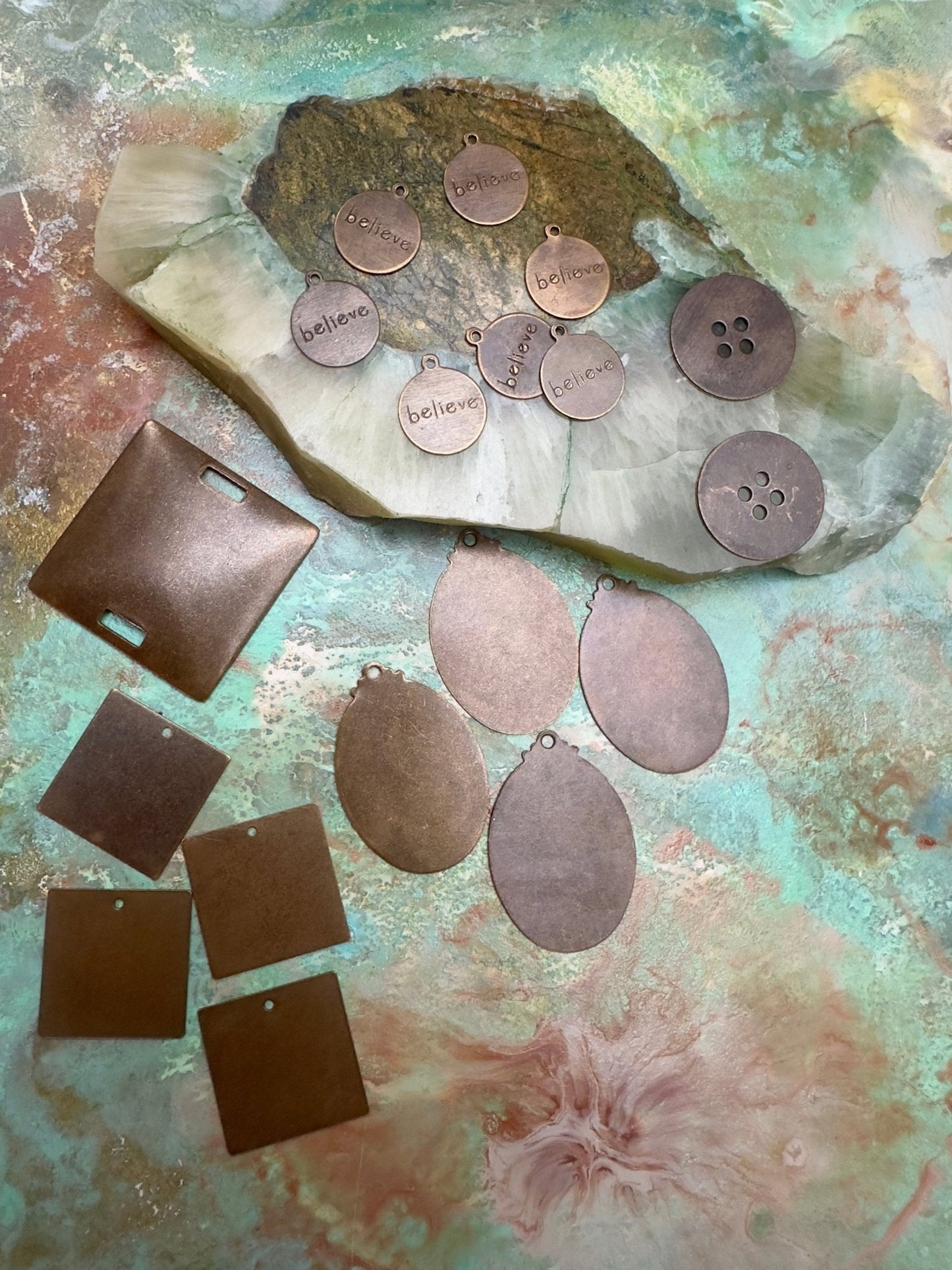 18 Pc Natural Brass Blanks MIX - Vintaj Design - 2/5/25 - Vintaj Live Shop
