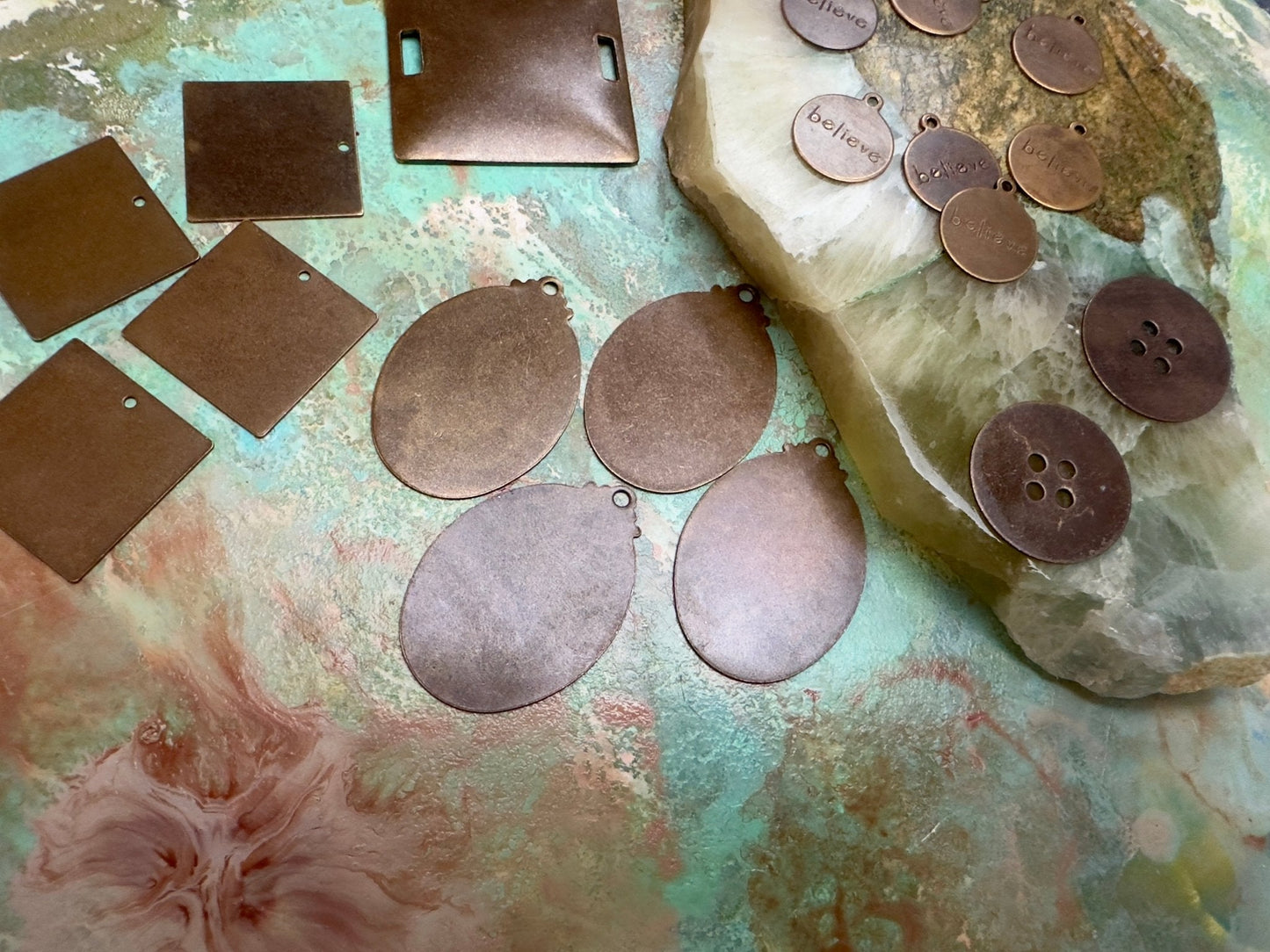 18 Pc Natural Brass Blanks MIX - Vintaj Design - 2/5/25 - Vintaj Live Shop