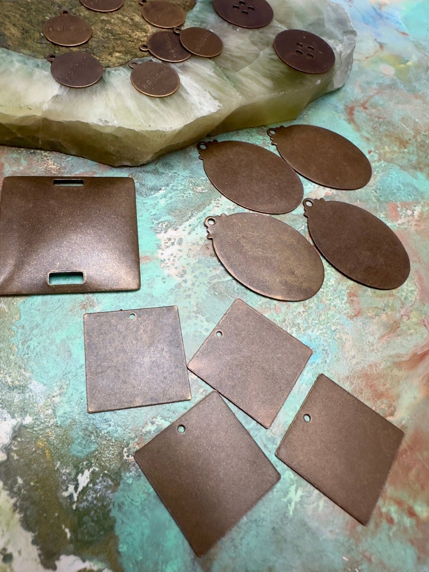 18 Pc Natural Brass Blanks MIX - Vintaj Design - 2/5/25 - Vintaj Live Shop