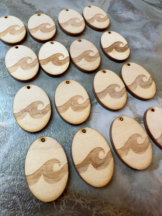 BONUS BULK UP - 16pc Wooden Wave Pendants 1.25" - 9/25/24 - Vintaj Live Shop