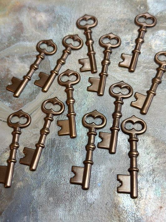 12 Pcs Skeleton Key - BULK UP - Vintaj Design - 1/8/25