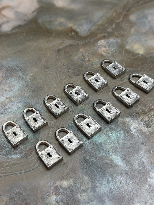 12 Pcs Square Lock - BULK UP - Vintaj Design - 1/8/25