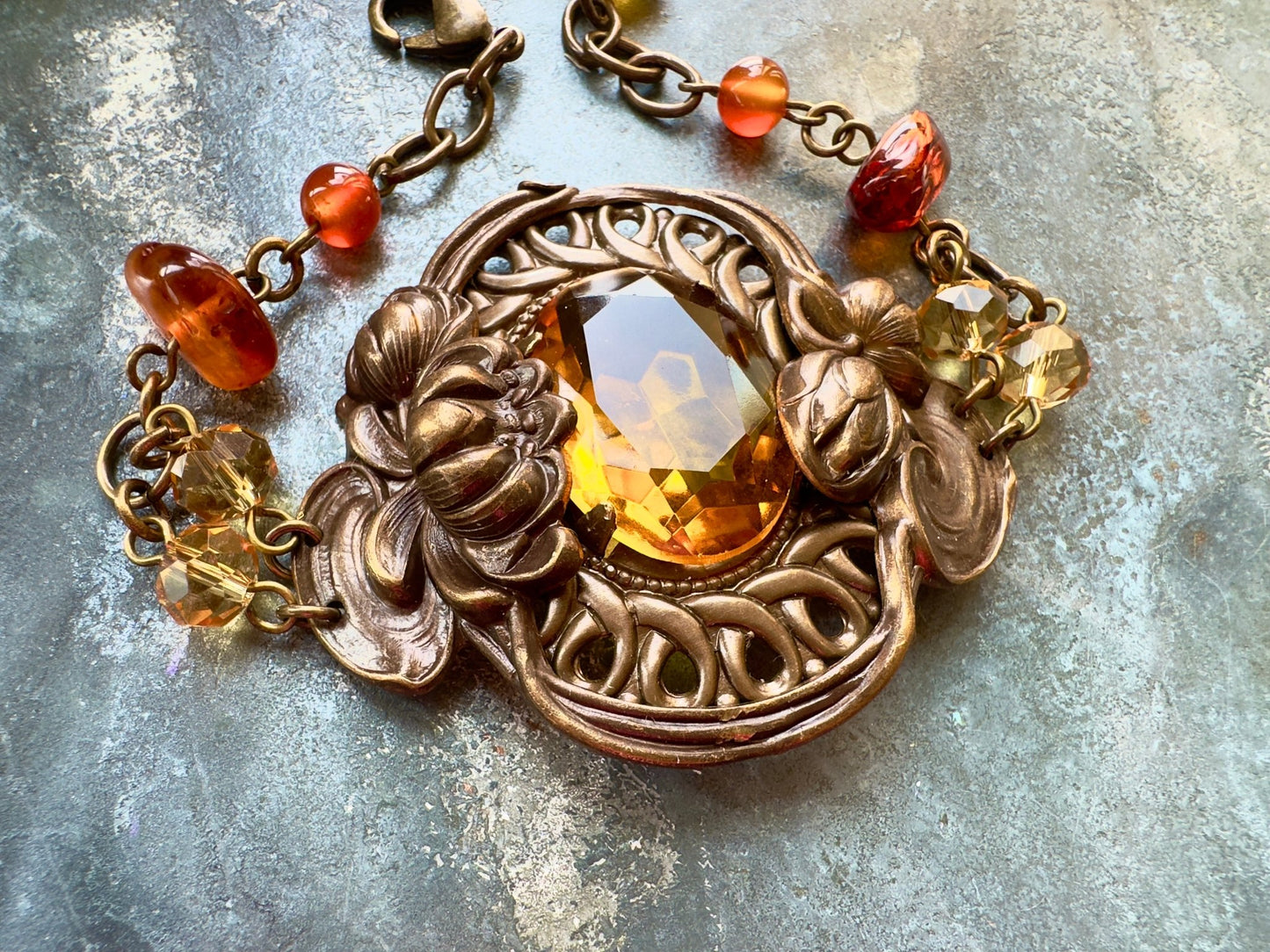 Amberina Gem - Gemstone Bracelet Kit - Vintaj Idaho Design - 10/1/2025 - Vintaj Live Shop ID