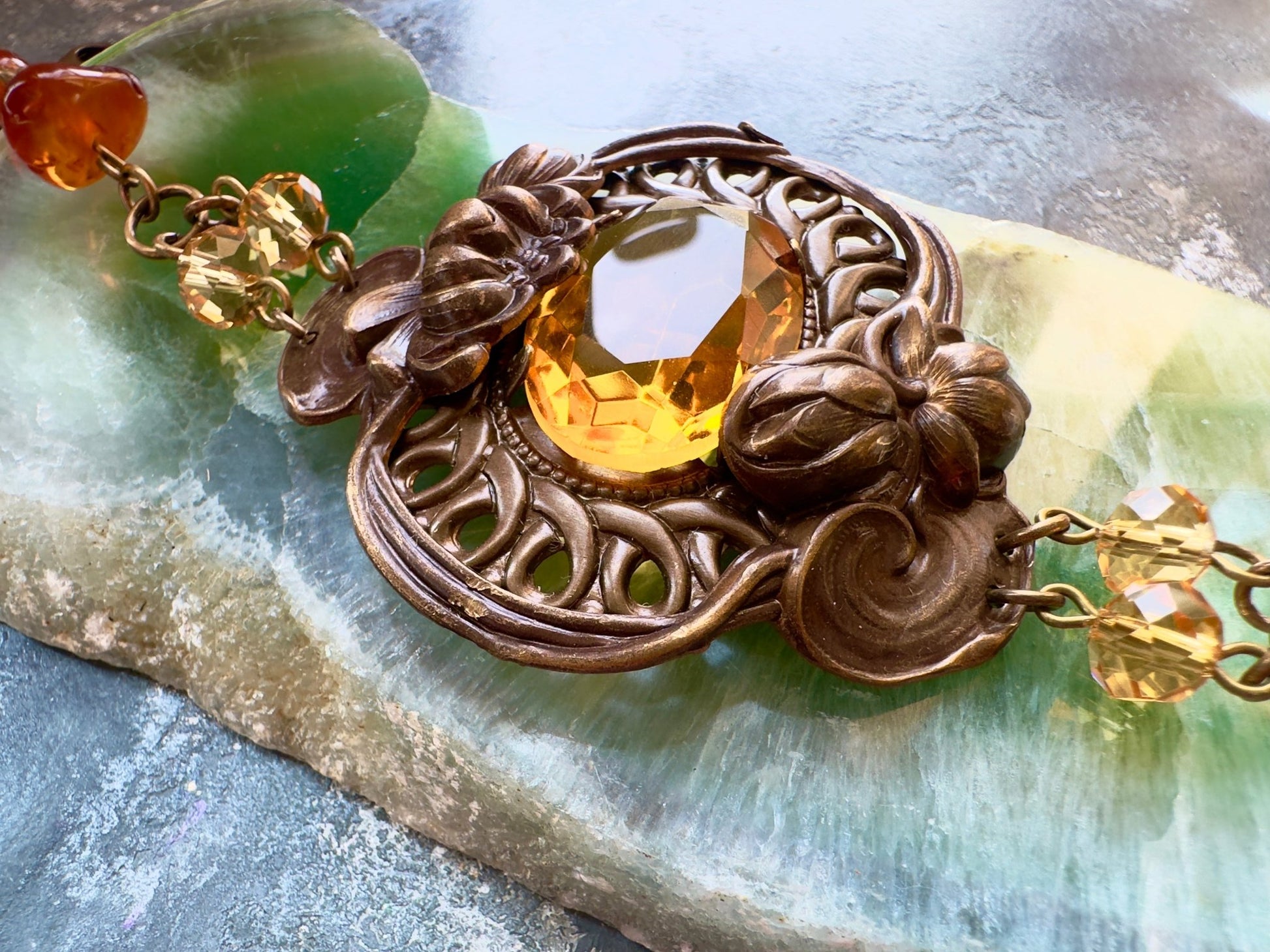 Amberina Gem - Gemstone Bracelet Kit - Vintaj Idaho Design - 10/1/2025 - Vintaj Live Shop ID