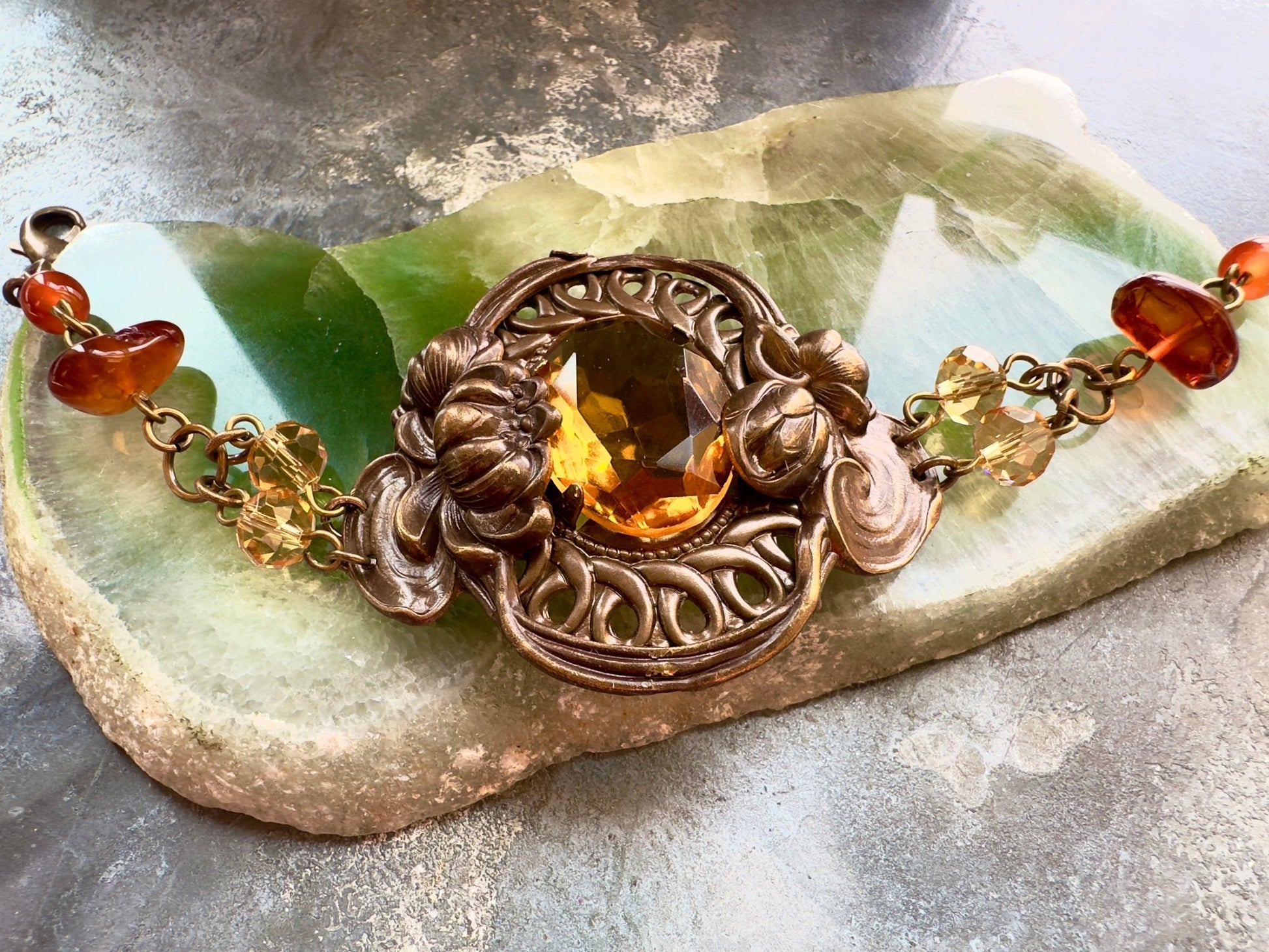 Amberina Gem - Gemstone Bracelet Kit - Vintaj Idaho Design - 10/1/2025 - Vintaj Live Shop ID