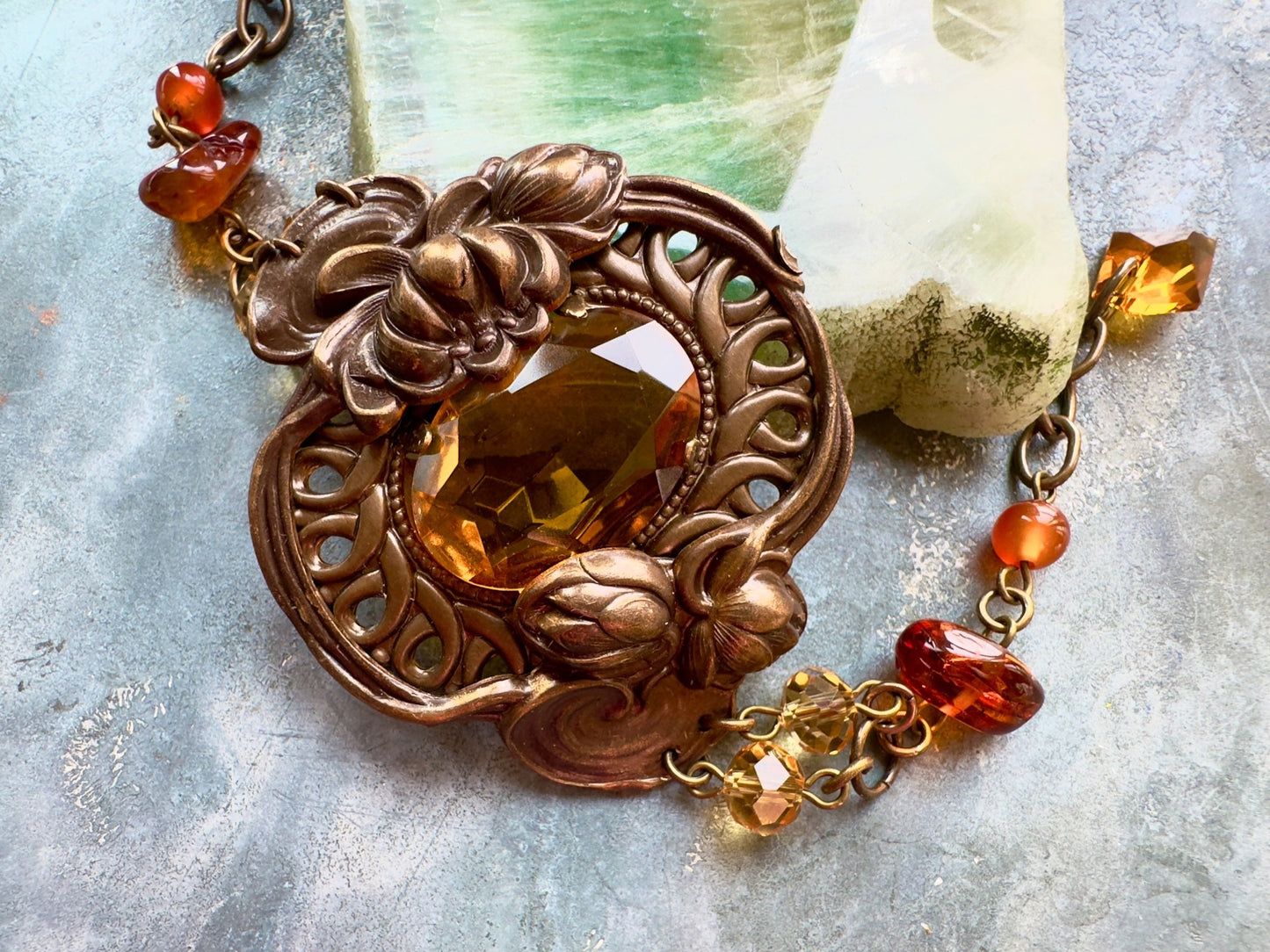 Amberina Gem - Gemstone Bracelet Kit - Vintaj Idaho Design - 10/1/2025 - Vintaj Live Shop ID