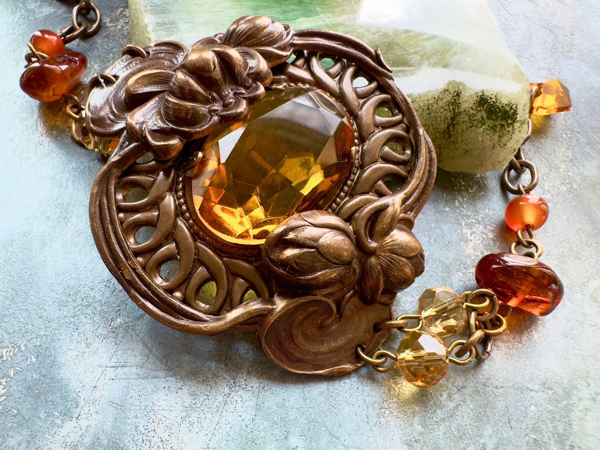 Amberina Gem - Gemstone Bracelet Kit - Vintaj Idaho Design - 10/1/2025 - Vintaj Live Shop ID