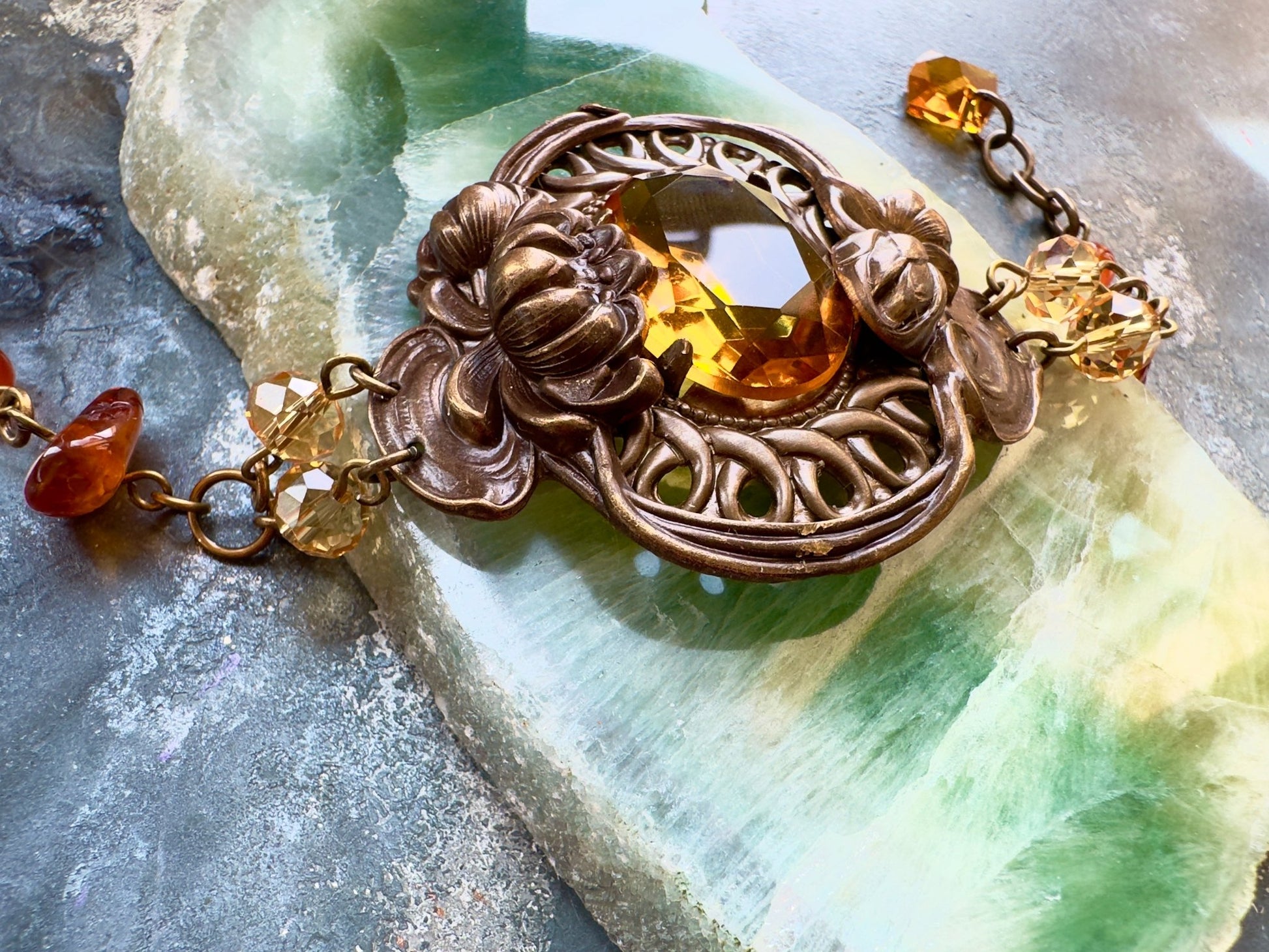 Amberina Gem - Gemstone Bracelet Kit - Vintaj Idaho Design - 10/1/2025 - Vintaj Live Shop ID