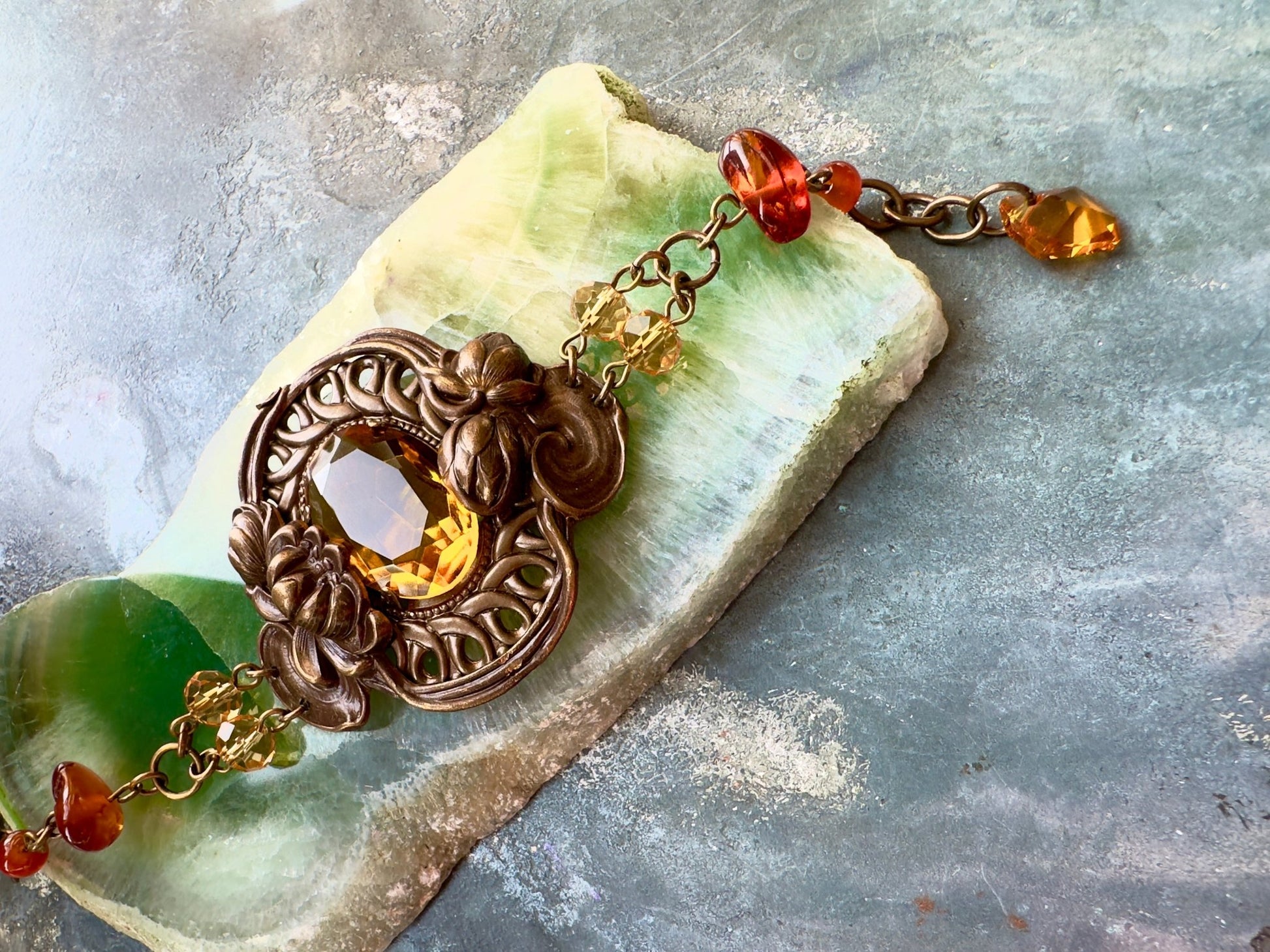 Amberina Gem - Gemstone Bracelet Kit - Vintaj Idaho Design - 10/1/2025 - Vintaj Live Shop ID
