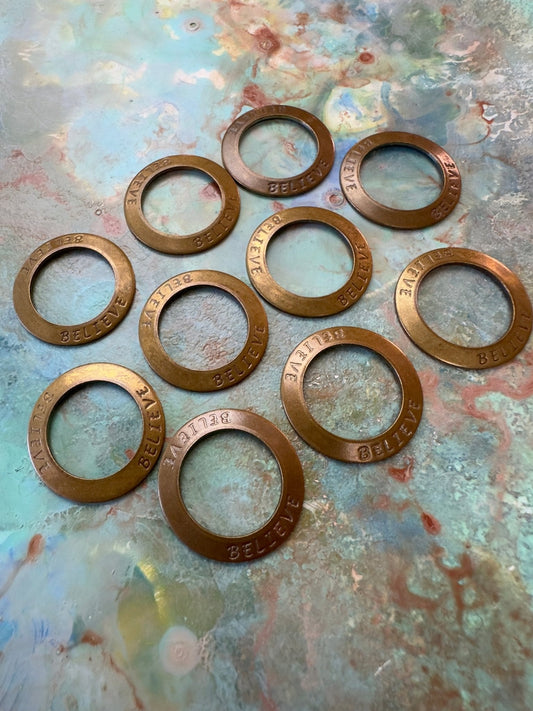 August "BULK UP" Days - Believe Ring 10 Pcs Pendants - Vintaj - 8/21 - Vintaj Live Shop ID
