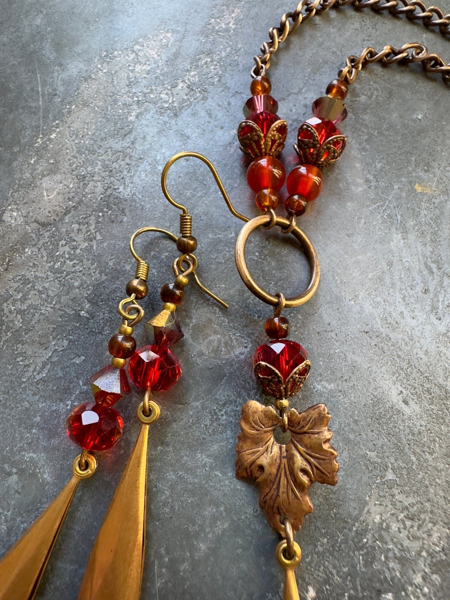 Autumn Fire Fall - Necklace & Earring Kit - Vintaj Idaho Design - 9/24/2025 - Vintaj Live Shop ID