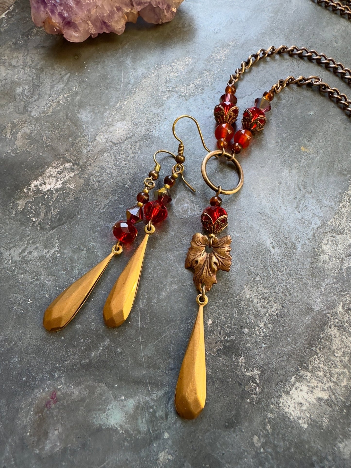 Autumn Fire Fall - Necklace & Earring Kit - Vintaj Idaho Design - 9/24/2025 - Vintaj Live Shop ID