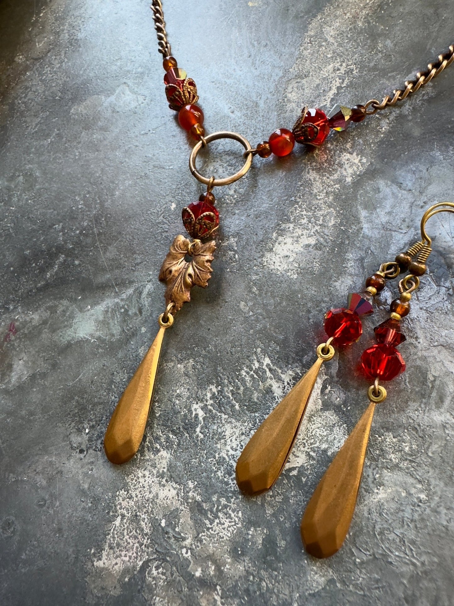 Autumn Fire Fall - Necklace & Earring Kit - Vintaj Idaho Design - 9/24/2025 - Vintaj Live Shop ID