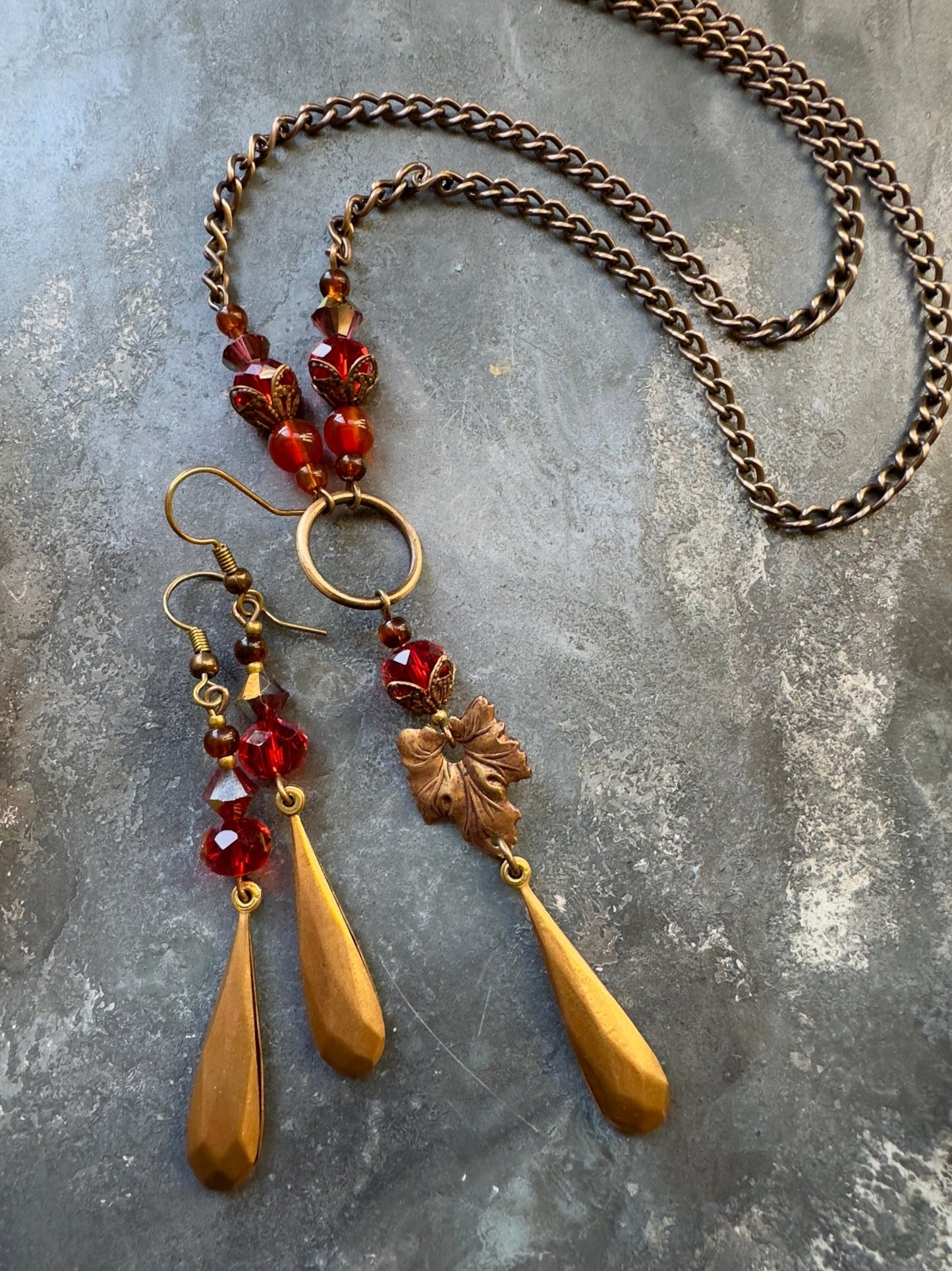 Autumn Fire Fall - Necklace & Earring Kit - Vintaj Idaho Design - 9/24/2025 - Vintaj Live Shop ID