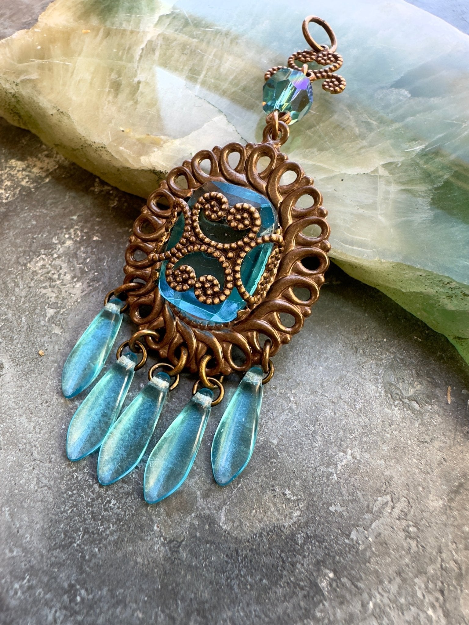 Azure Sol - Vintage Pendant Kit - Vintaj Idaho Design - 10/8/2025 - Vintaj Live Shop ID