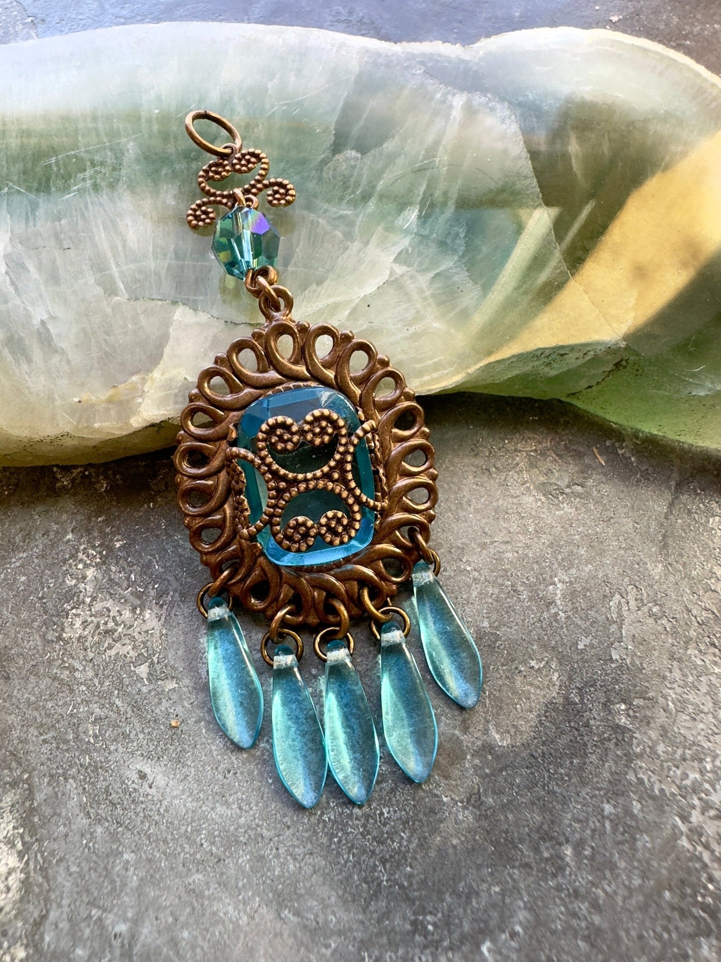 Azure Sol - Vintage Pendant Kit - Vintaj Idaho Design - 10/8/2025 - Vintaj Live Shop ID