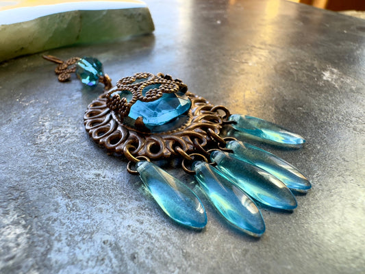 Azure Sol - Vintage Pendant Kit - Vintaj Idaho Design - 10/8/2025 - Vintaj Live Shop ID
