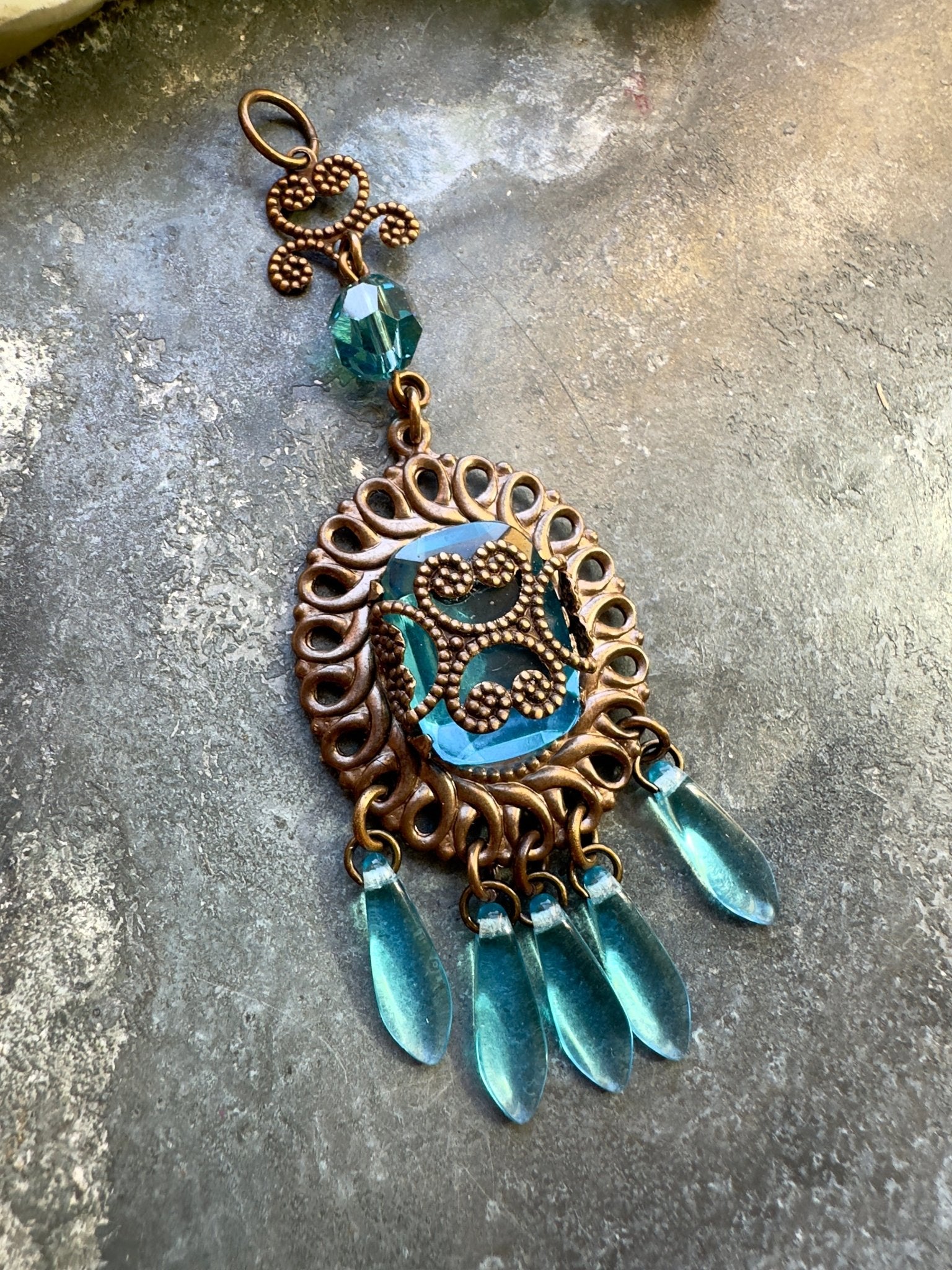 Azure Sol - Vintage Pendant Kit - Vintaj Idaho Design - 10/8/2025 - Vintaj Live Shop ID