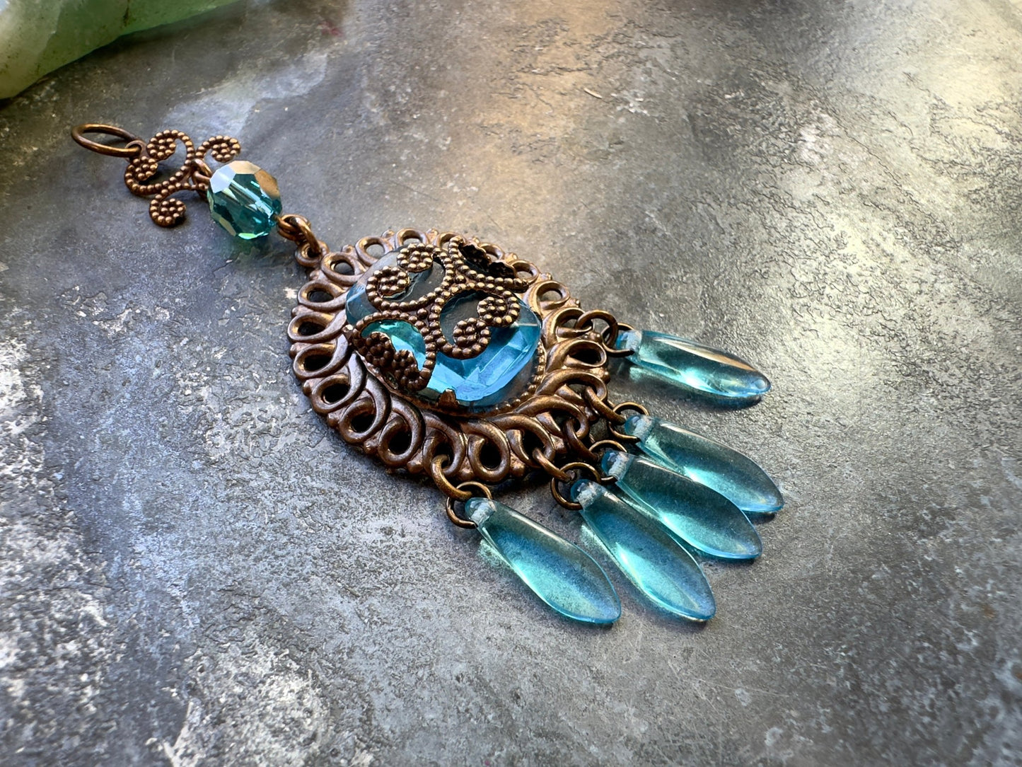 Azure Sol - Vintage Pendant Kit - Vintaj Idaho Design - 10/8/2025 - Vintaj Live Shop ID