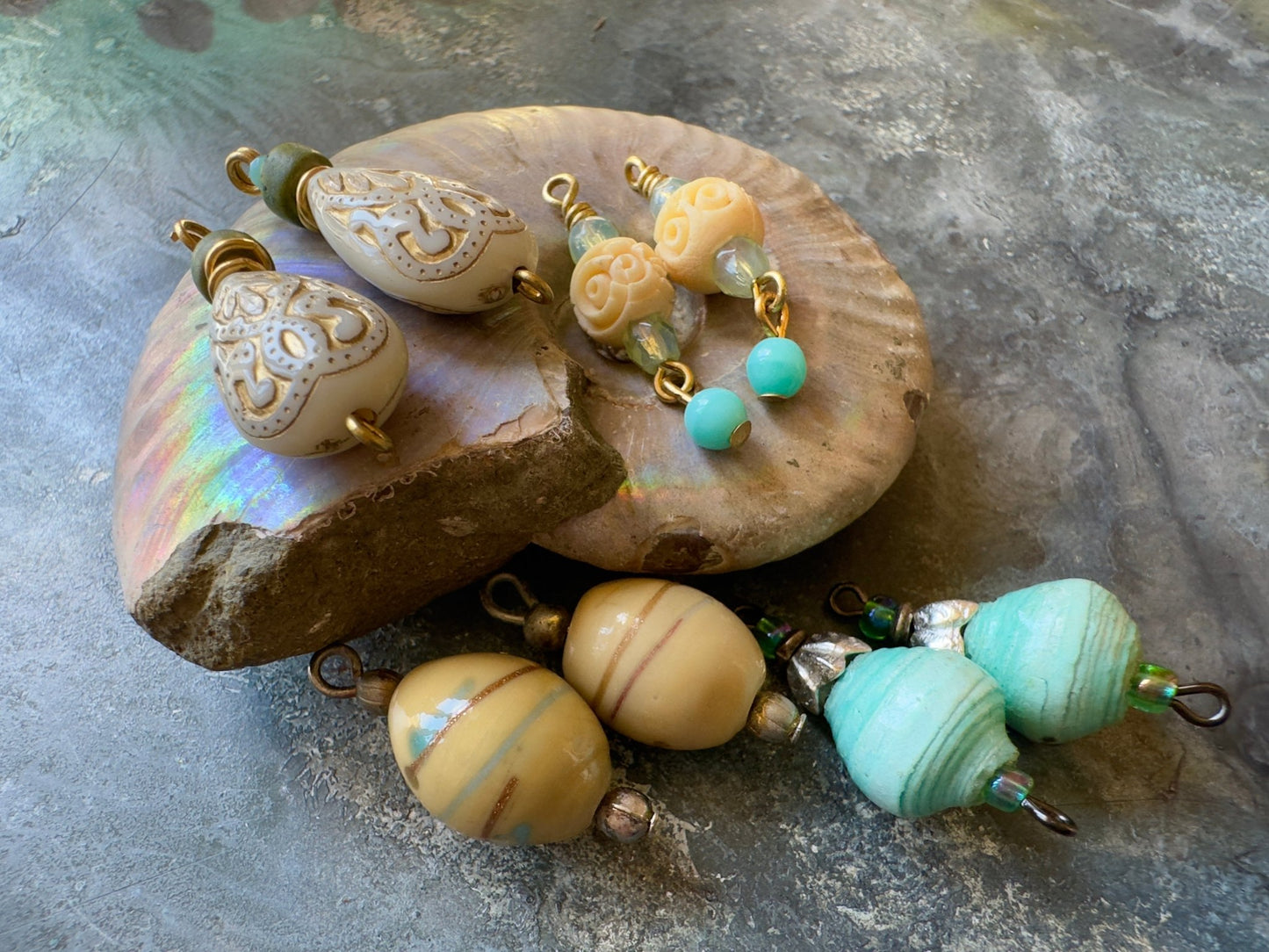Baubles Below - 4 Pair Vintage Bead Stack Kit - Vintaj Idaho Design - 8/20/2025 - Vintaj Live Shop ID