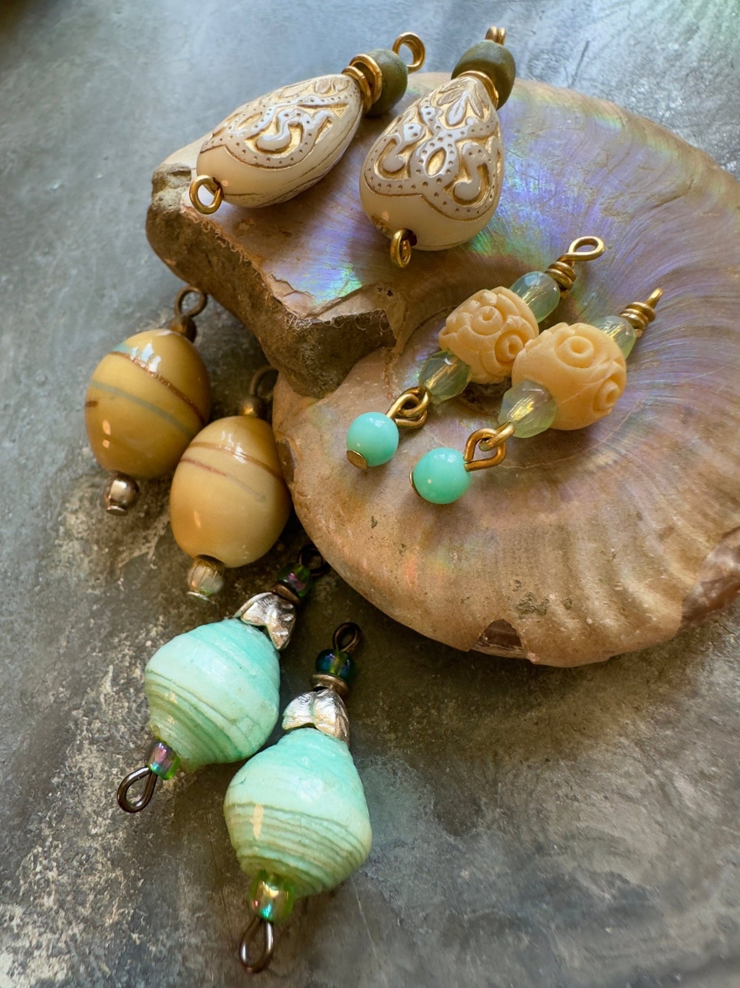 Baubles Below - 4 Pair Vintage Bead Stack Kit - Vintaj Idaho Design - 8/20/2025 - Vintaj Live Shop ID