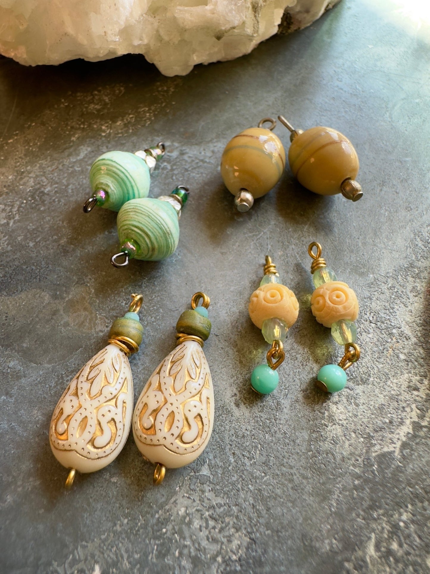 Baubles Below - 4 Pair Vintage Bead Stack Kit - Vintaj Idaho Design - 8/20/2025 - Vintaj Live Shop ID