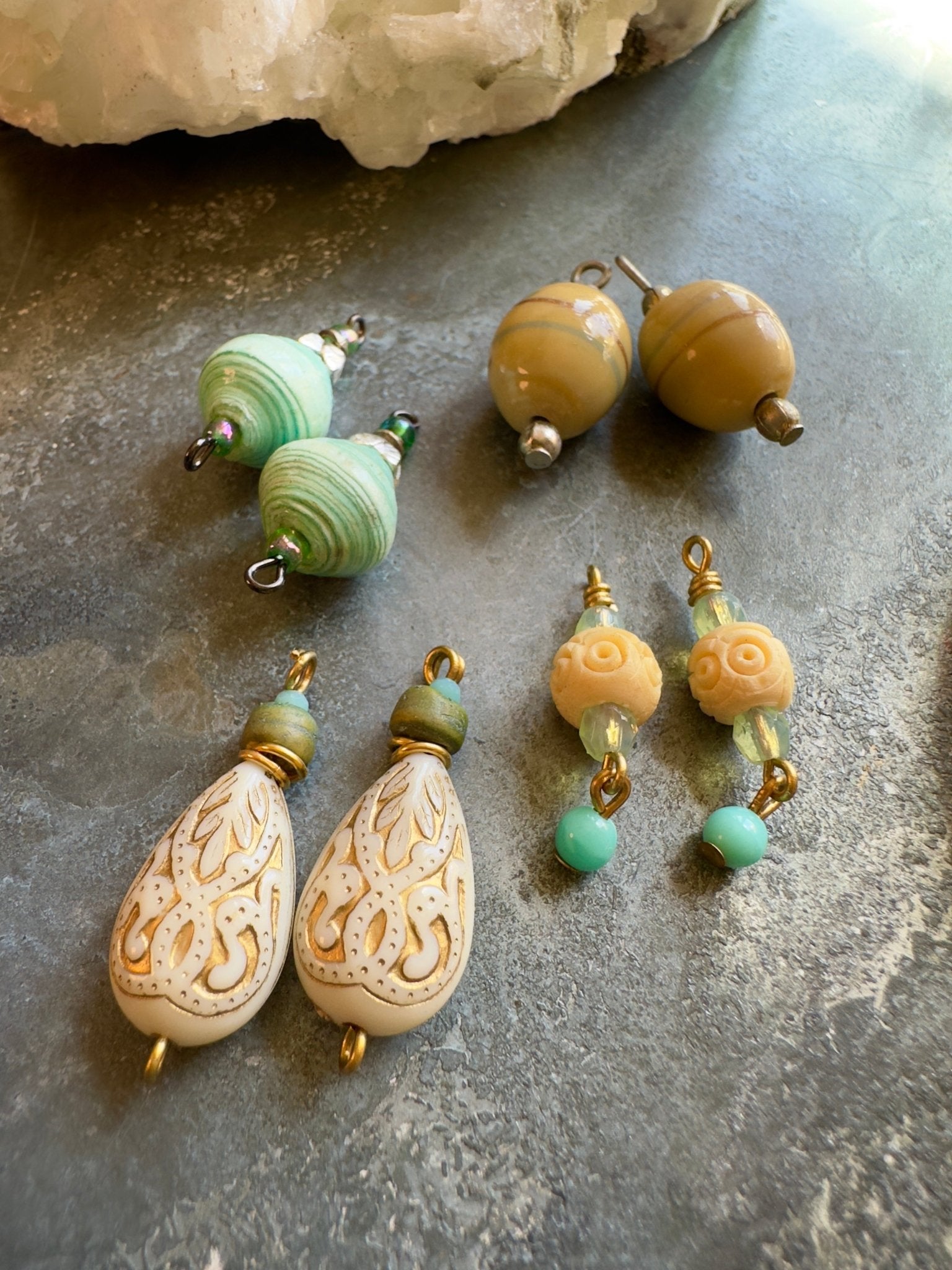 Baubles Below - 4 Pair Vintage Bead Stack Kit - Vintaj Idaho Design - 8/20/2025 - Vintaj Live Shop ID