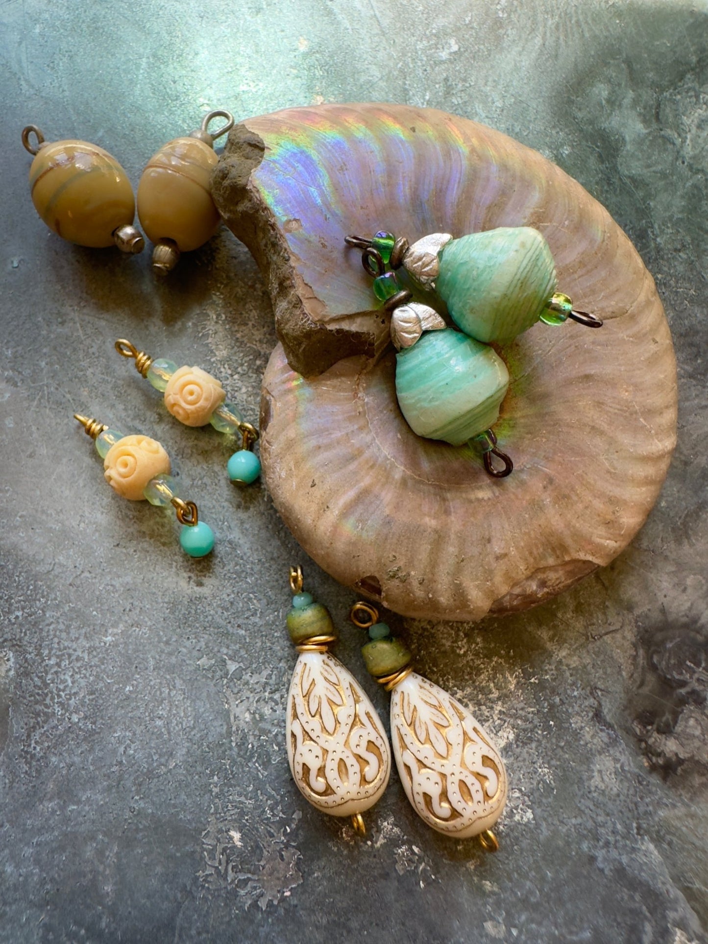 Baubles Below - 4 Pair Vintage Bead Stack Kit - Vintaj Idaho Design - 8/20/2025 - Vintaj Live Shop ID
